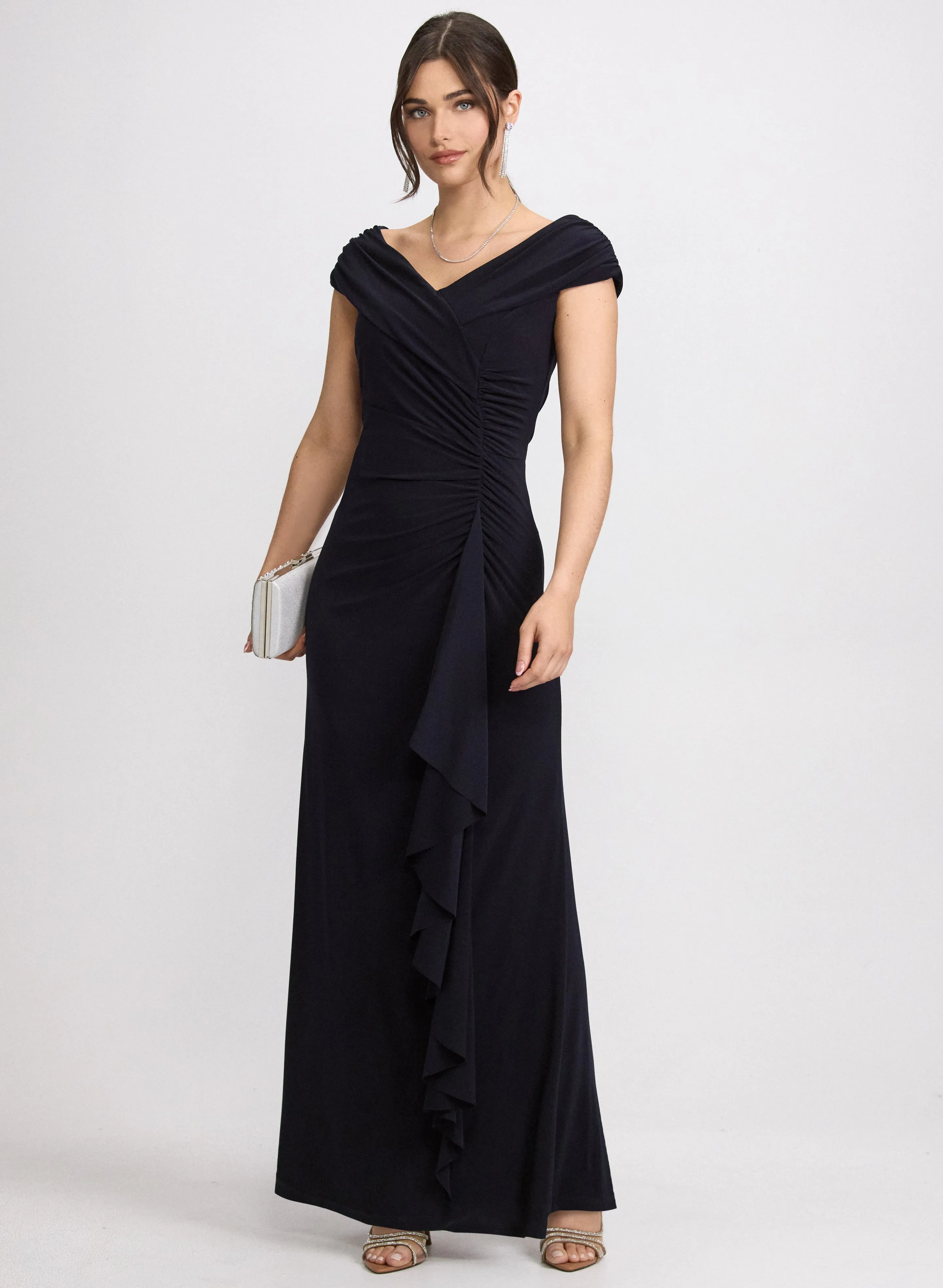 Laura Jersey Waterfall Ruffle Dress Laura Jersey Waterfall Ruffle Dress - Image 1