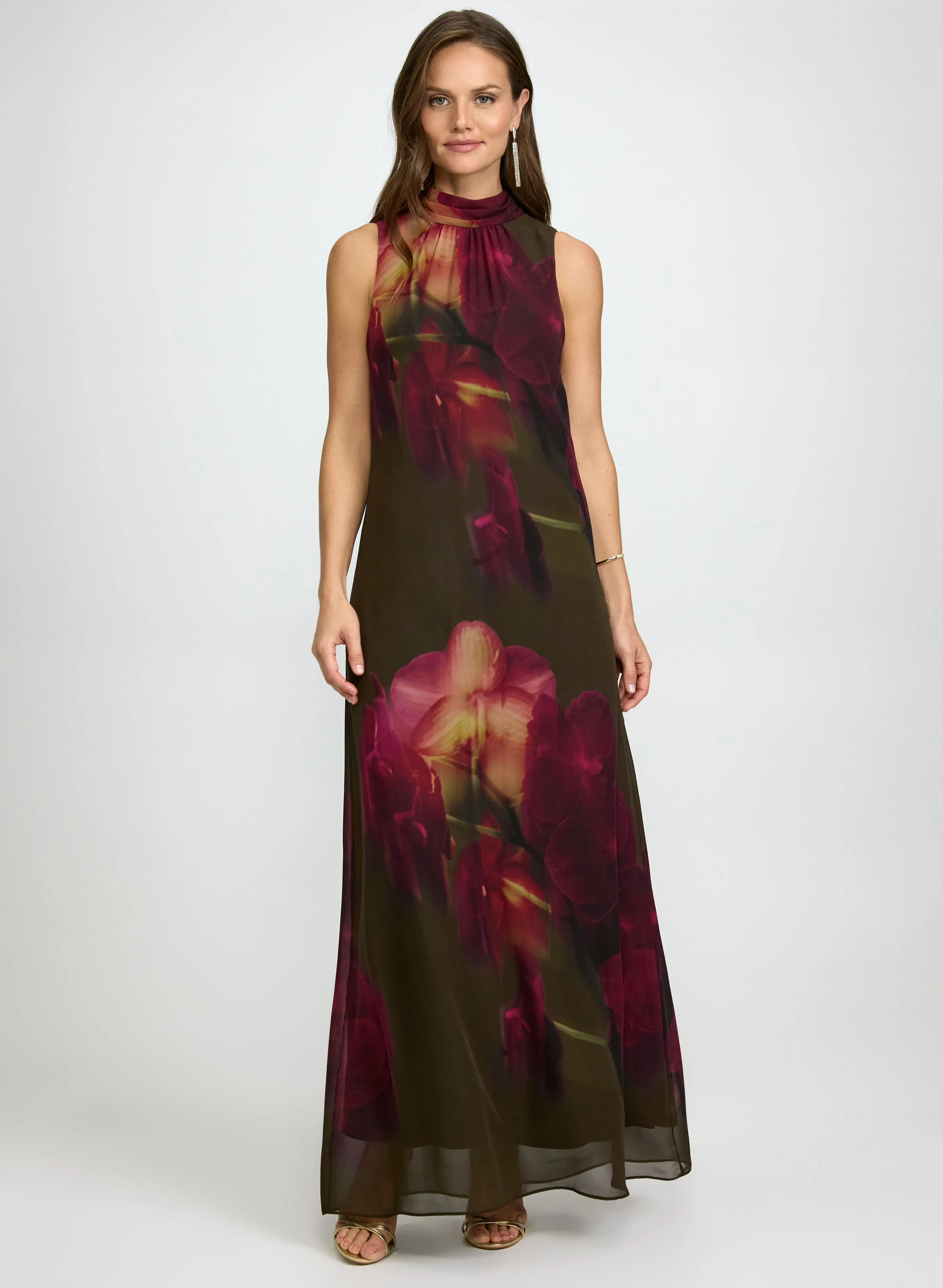 Laura Floral Halter Neck Dress Laura Floral Halter Neck Dress - Image 1