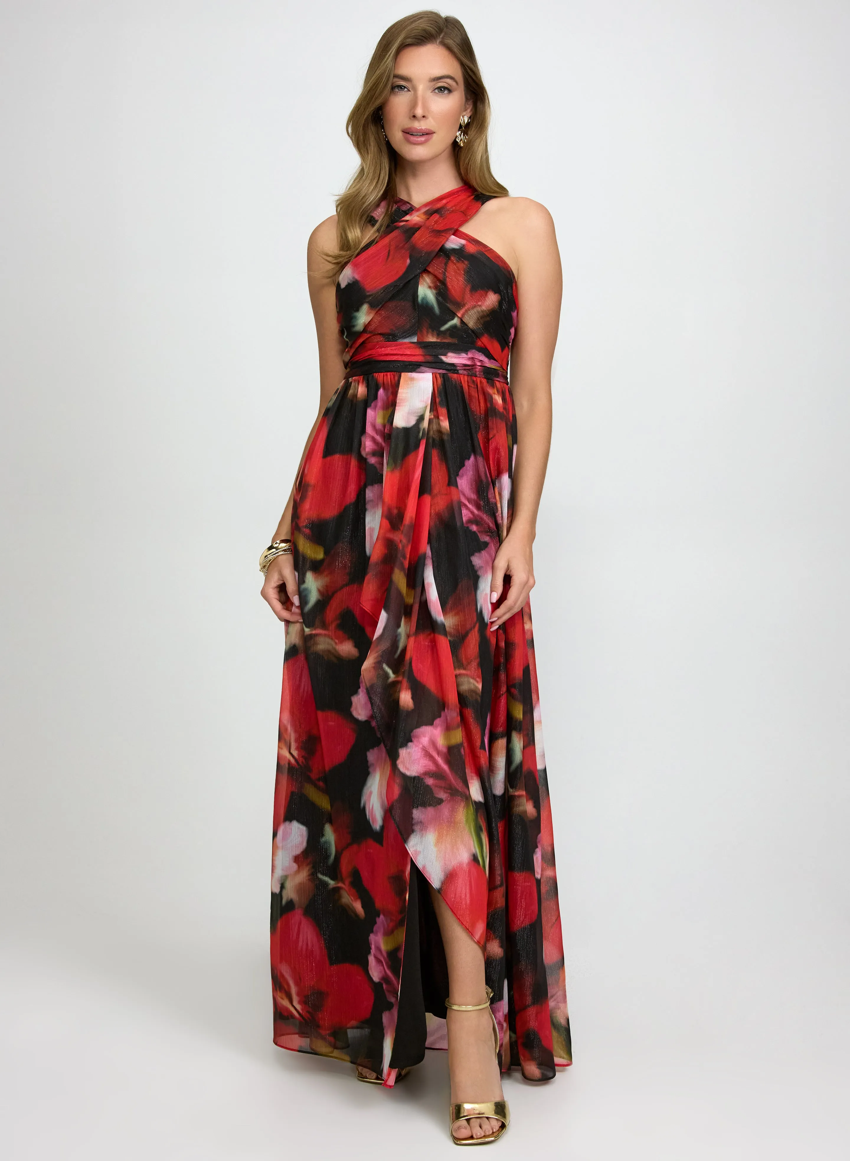 Laura Metallic Floral Dress Laura Metallic Floral Dress - Image 1