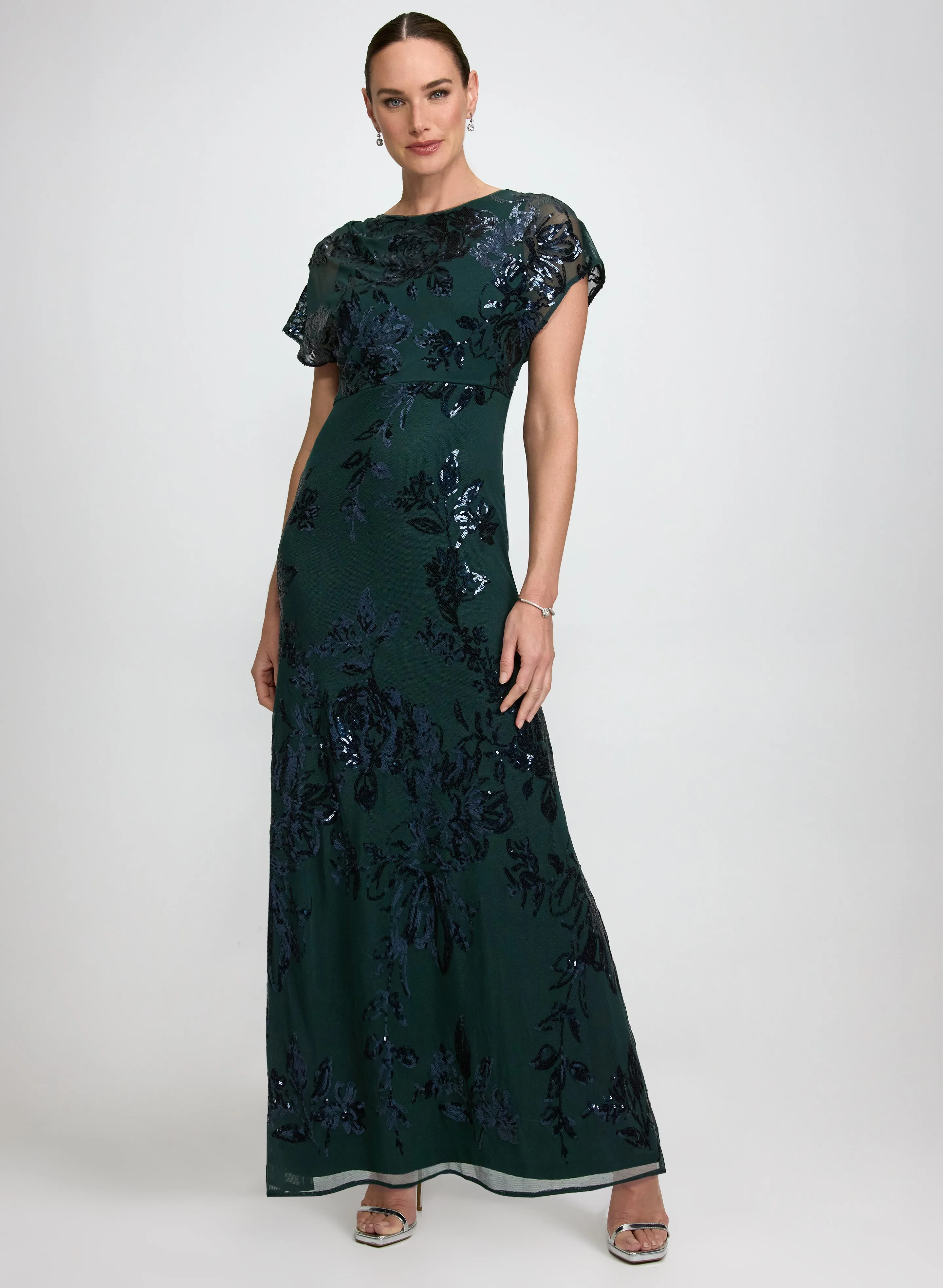 Laura Sequined Floral Dress Laura Sequined Floral Dress - Image 1
