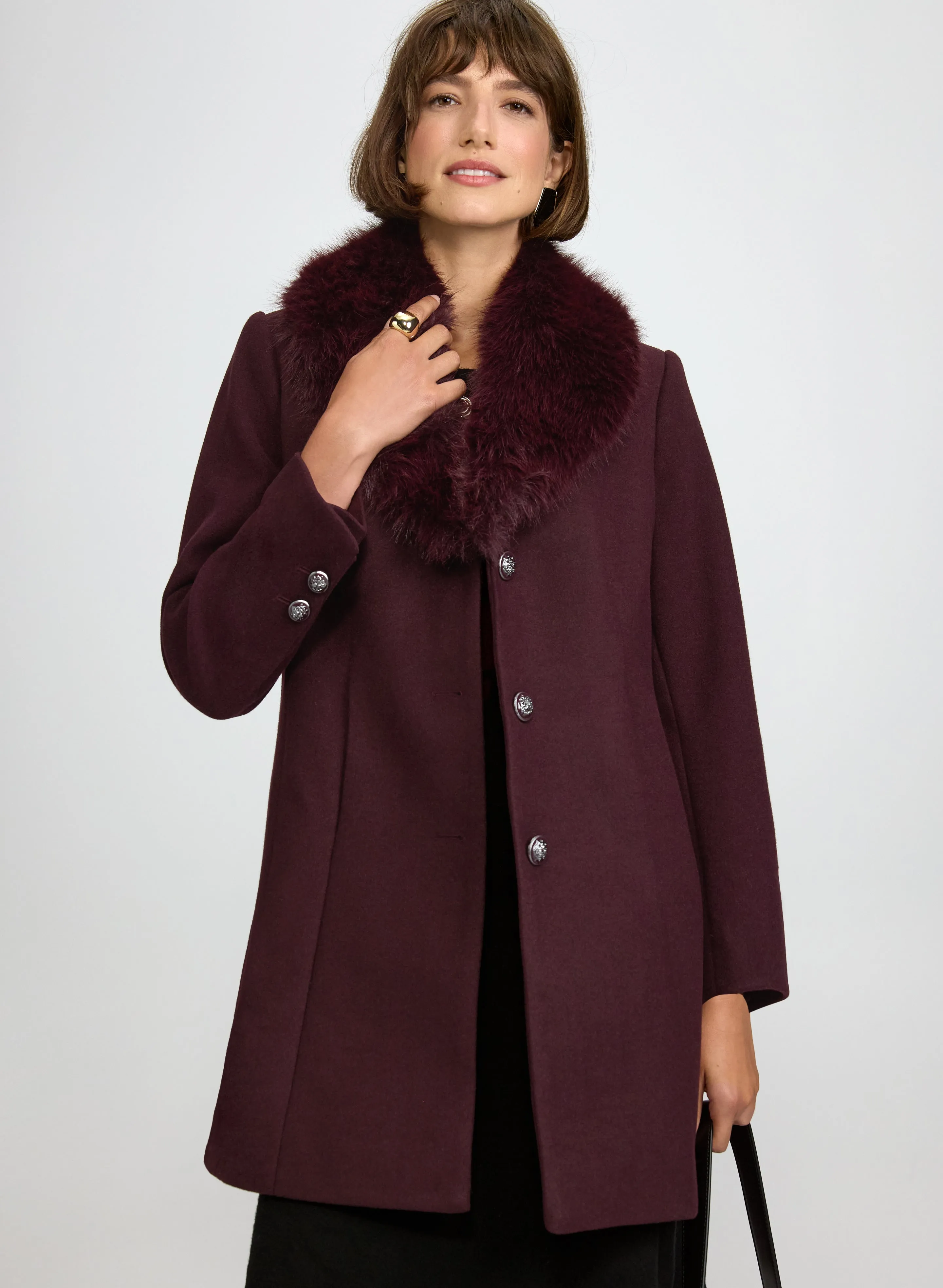 Laura Faux-Fur Collar Coat Laura Faux-Fur Collar Coat - Image 1