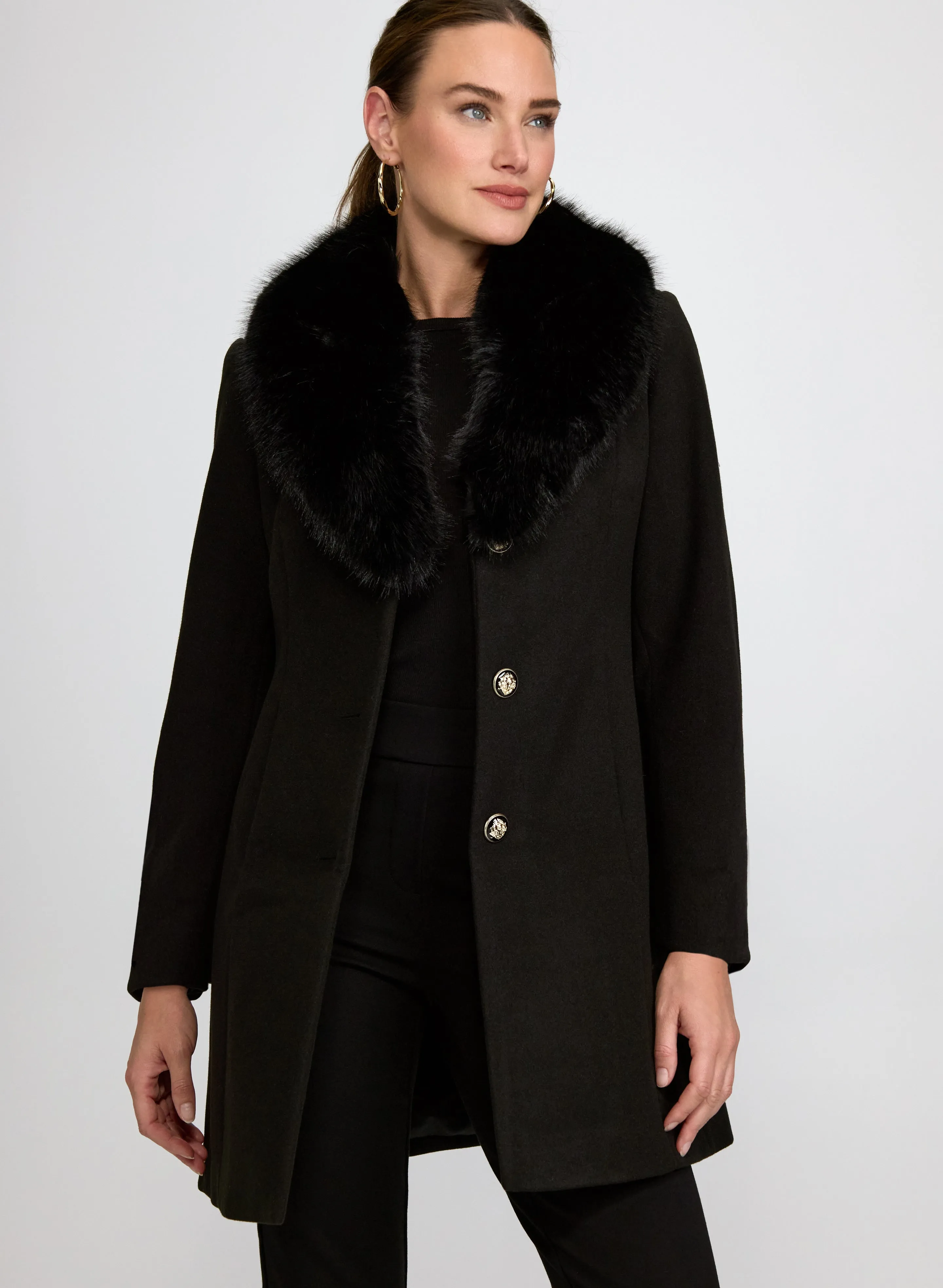 Laura Faux-Fur Collar Coat Laura Faux-Fur Collar Coat - Image 1