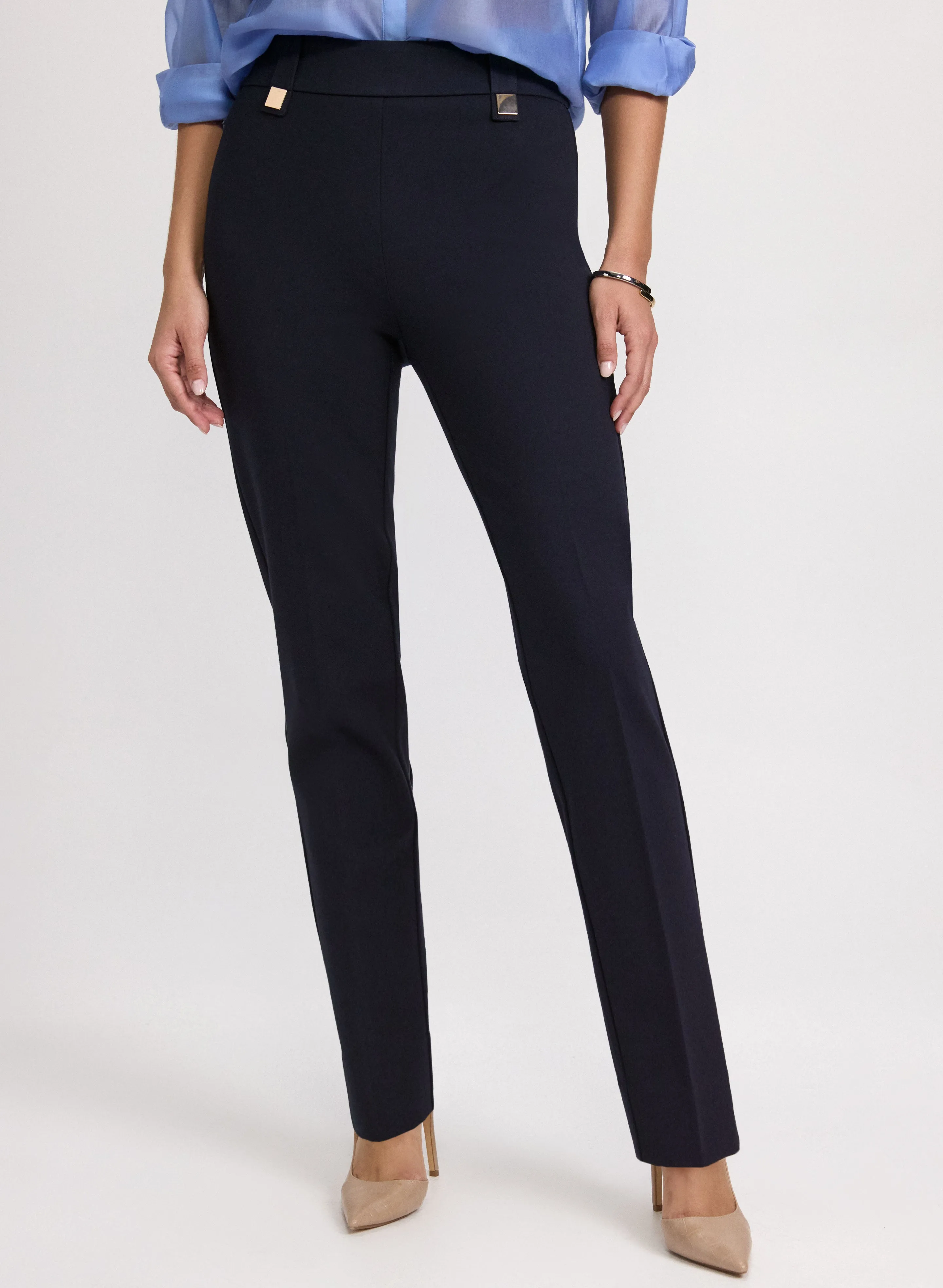 Laura Sofia Rivet Detail Slim-Leg Pants Laura Sofia Rivet Detail Slim-Leg Pants - Image 1