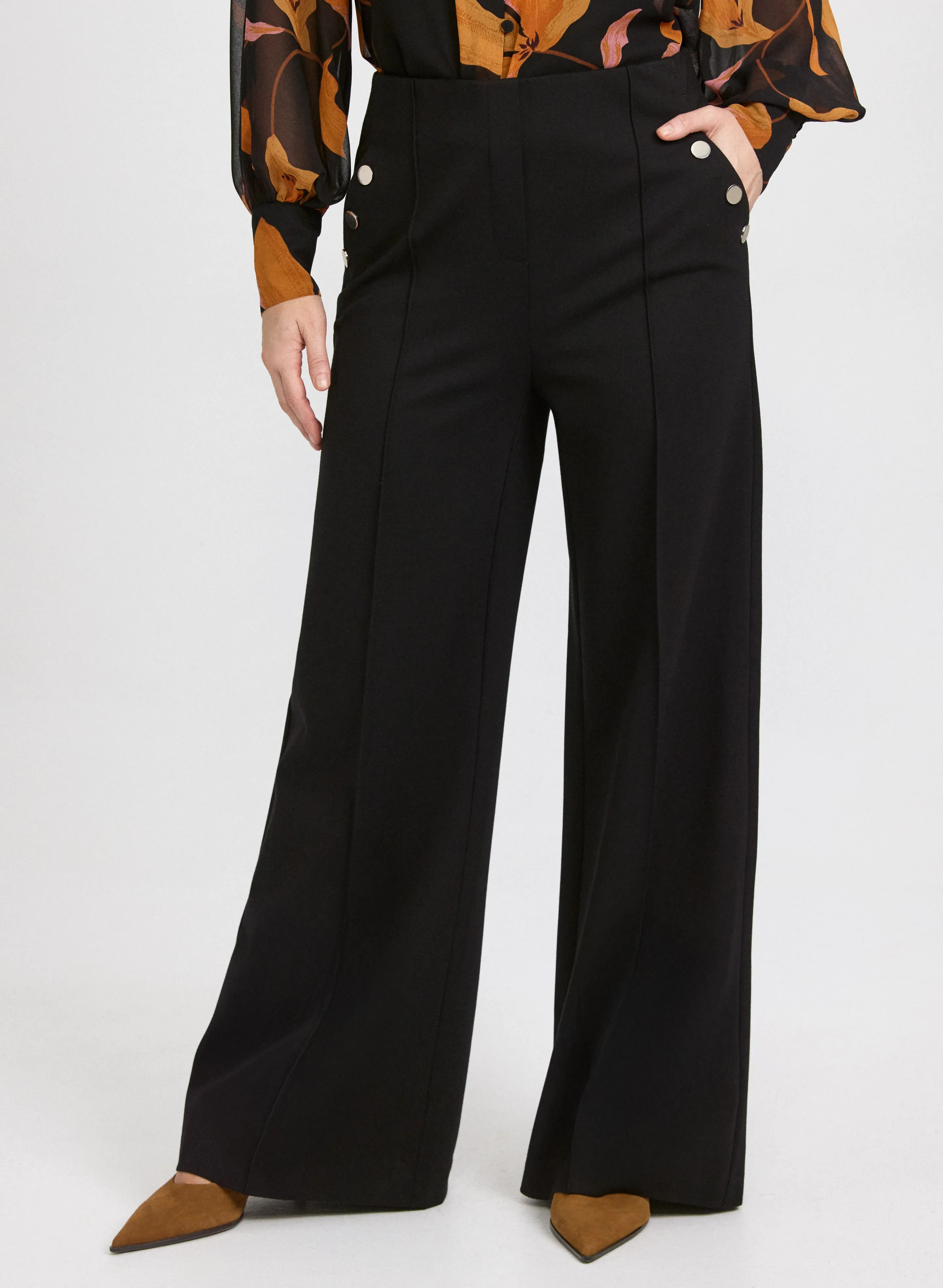 Laura Pull-On Wide-Leg Pants Laura Pull-On Wide-Leg Pants - Image 1