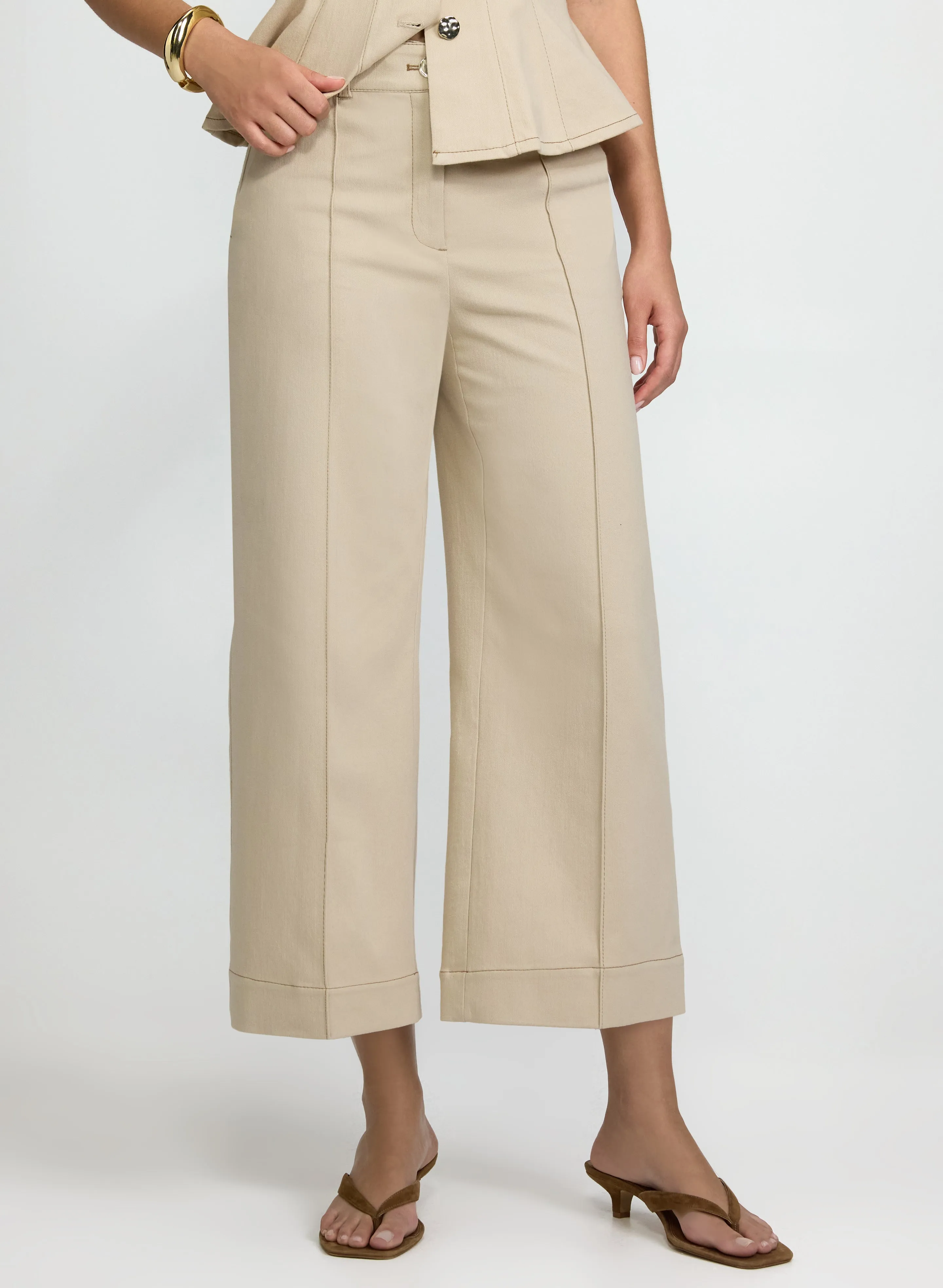 Laura Olivia Pinched Seam Culotte Jeans Laura Olivia Pinched Seam Culotte Jeans - Image 1