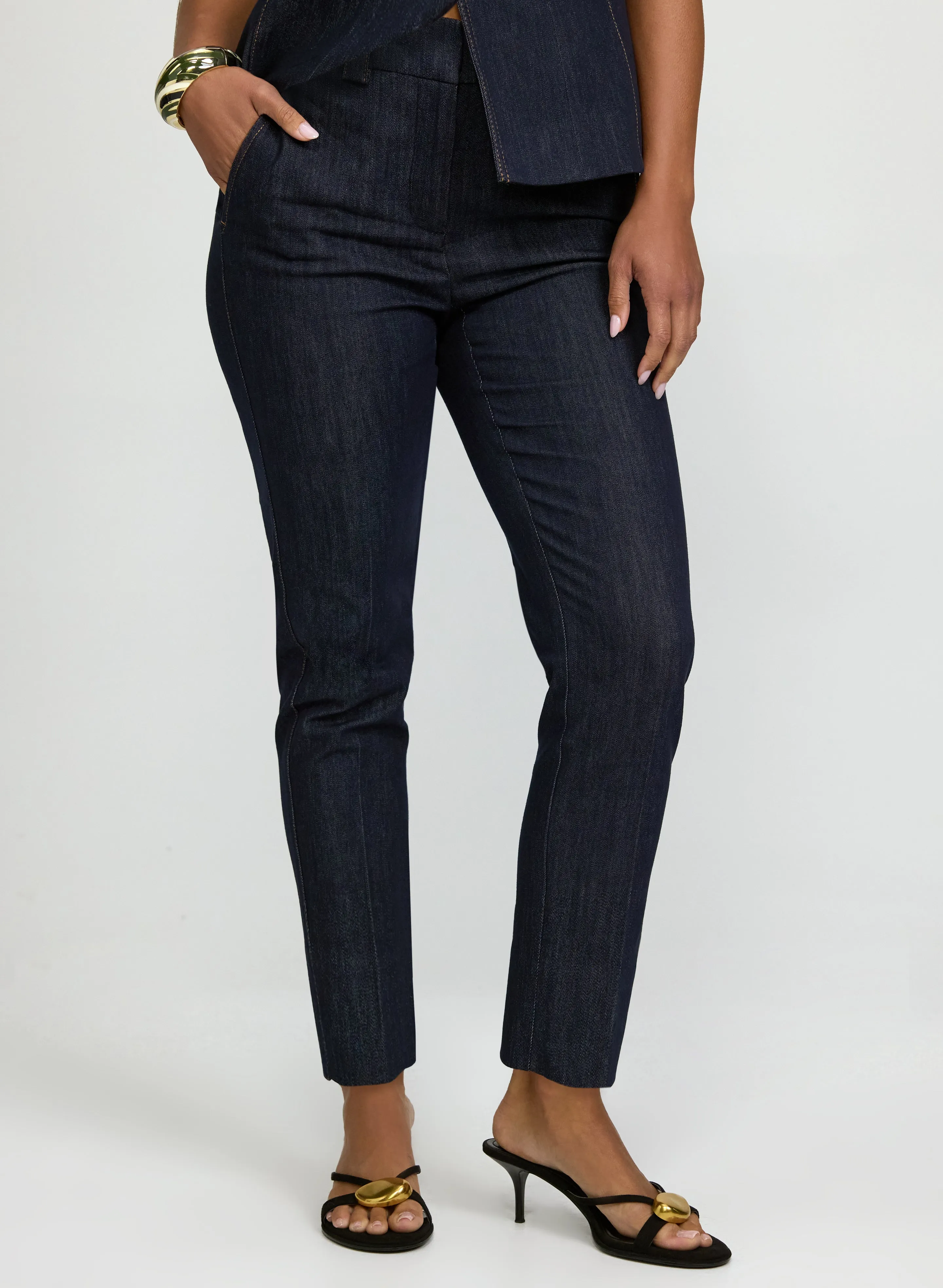 Laura Emma Slim-Leg Denim Pants Laura Emma Slim-Leg Denim Pants - Image 1