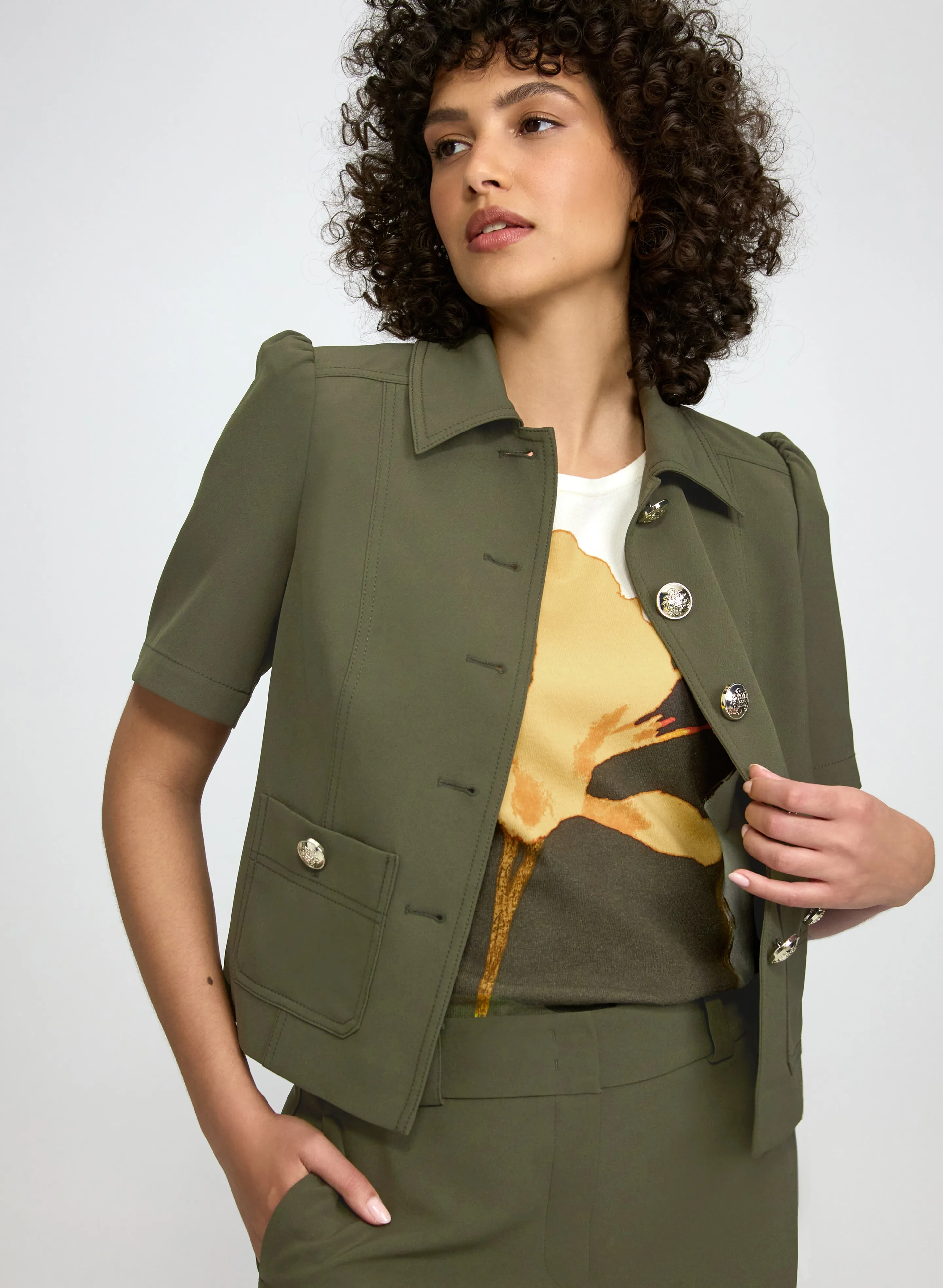 Laura Twill Short Sleeve Jacket Laura Twill Short Sleeve Jacket - Image 1