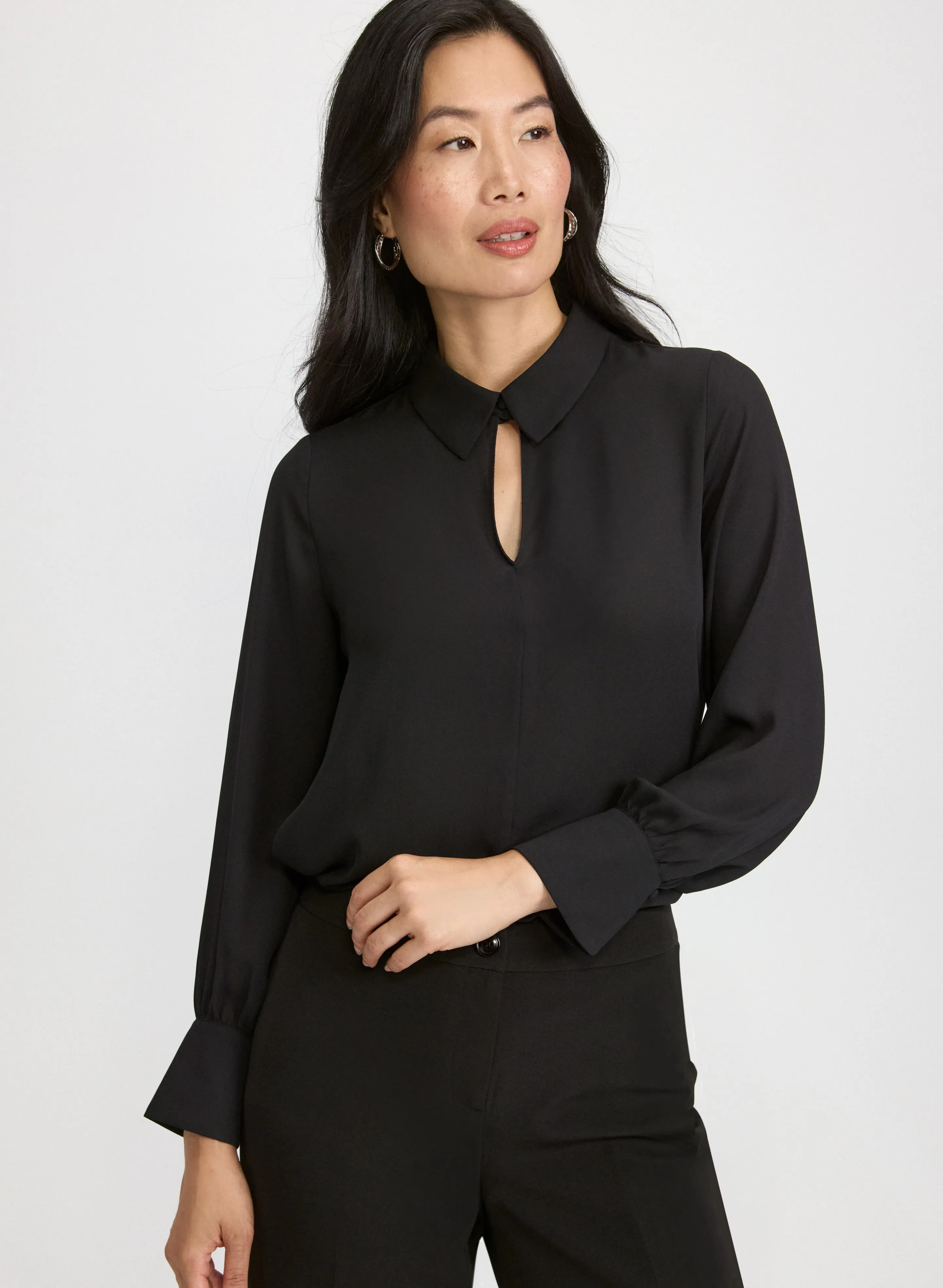 Laura Crepe Keyhole Blouse Laura Crepe Keyhole Blouse - Image 1