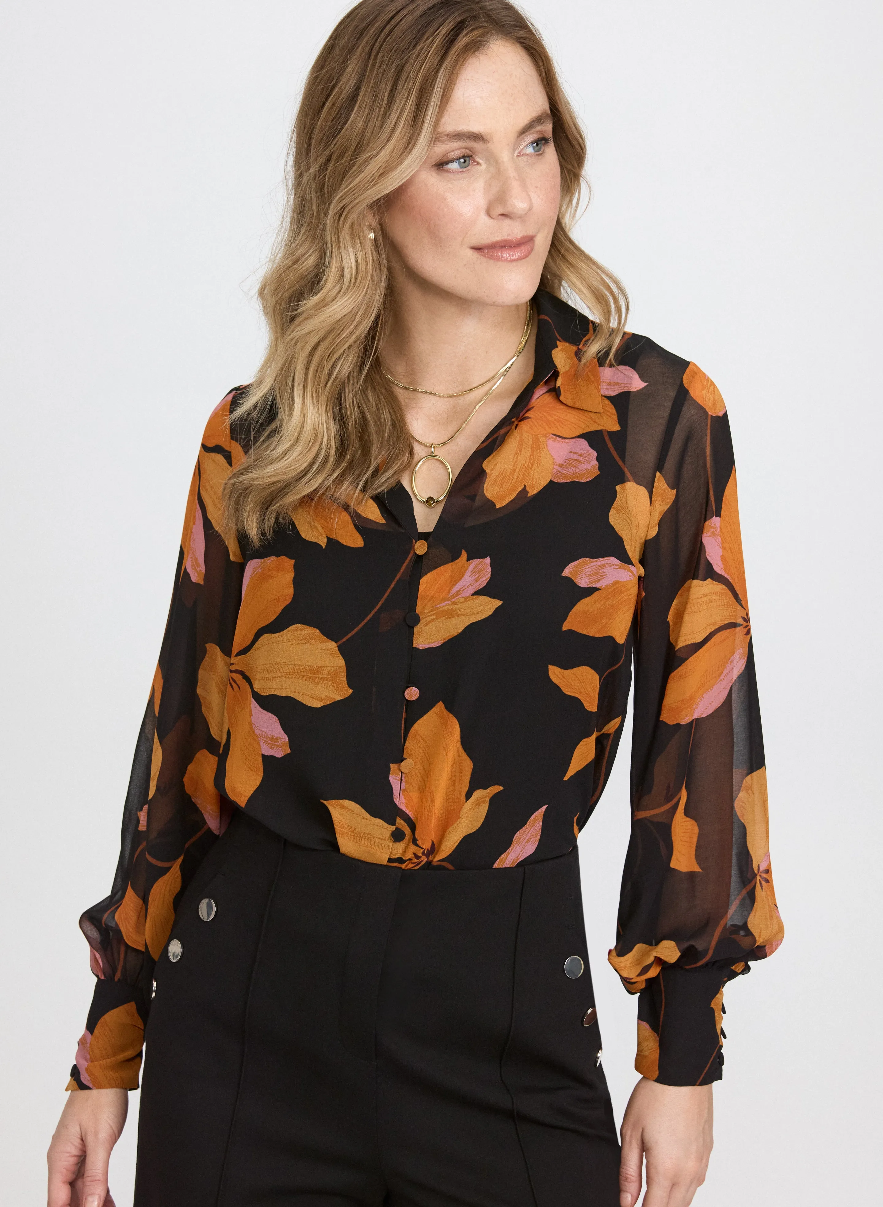 Laura Floral Chiffon Blouse Laura Floral Chiffon Blouse - Image 1