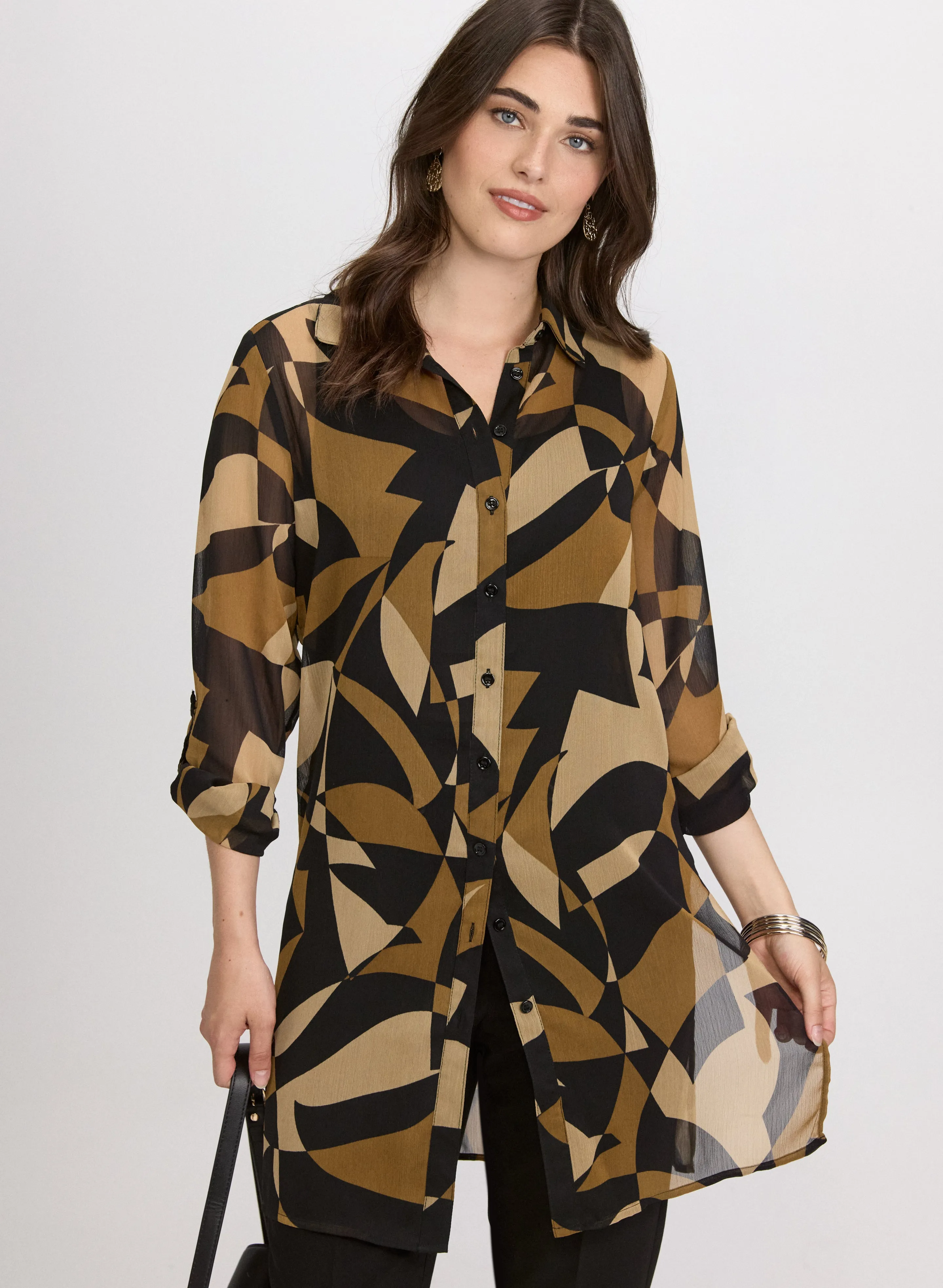 Laura Printed Long Blouse Laura Printed Long Blouse - Image 1