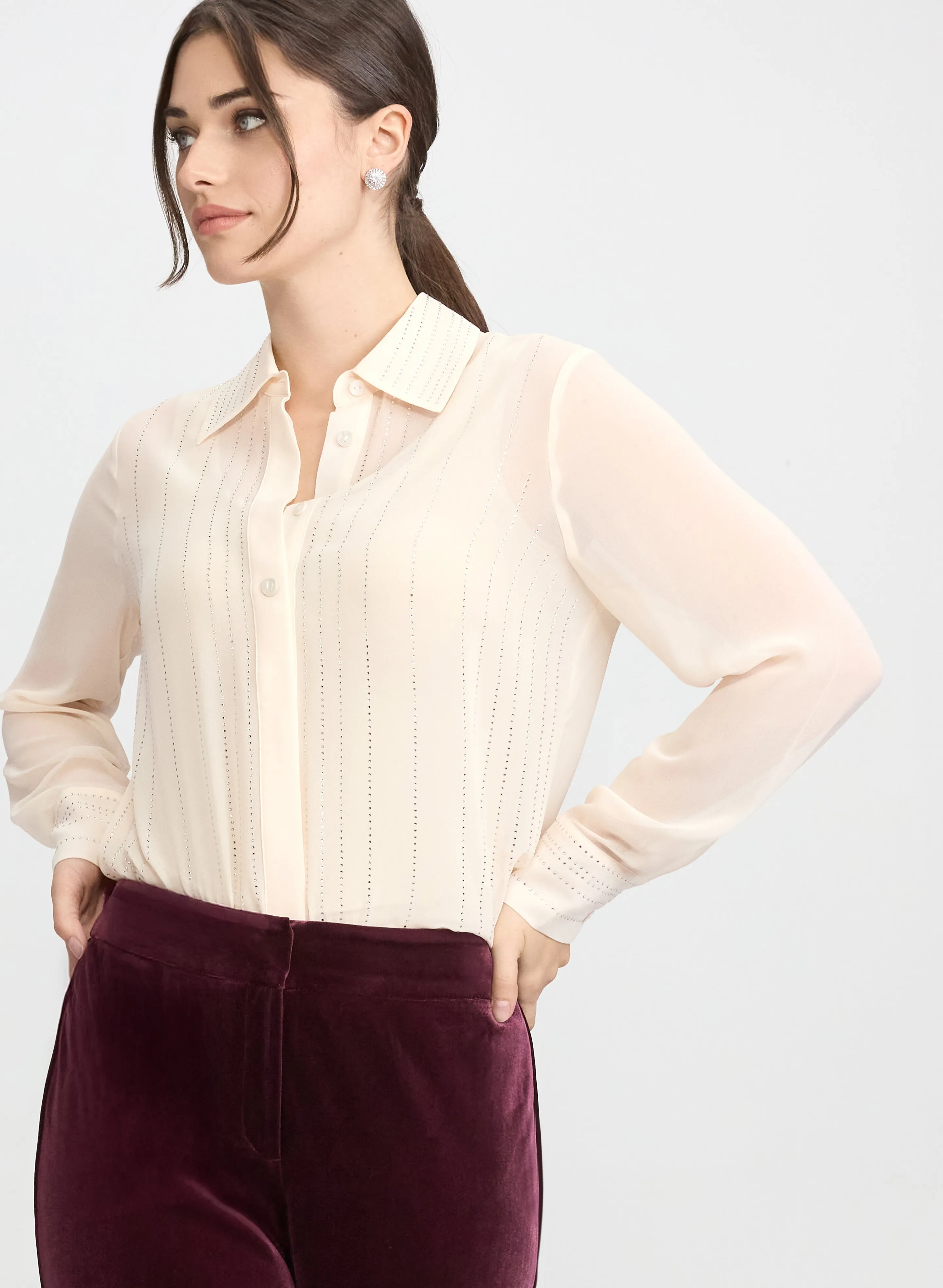 Laura Rhinestone Detail Blouse Laura Rhinestone Detail Blouse - Image 1