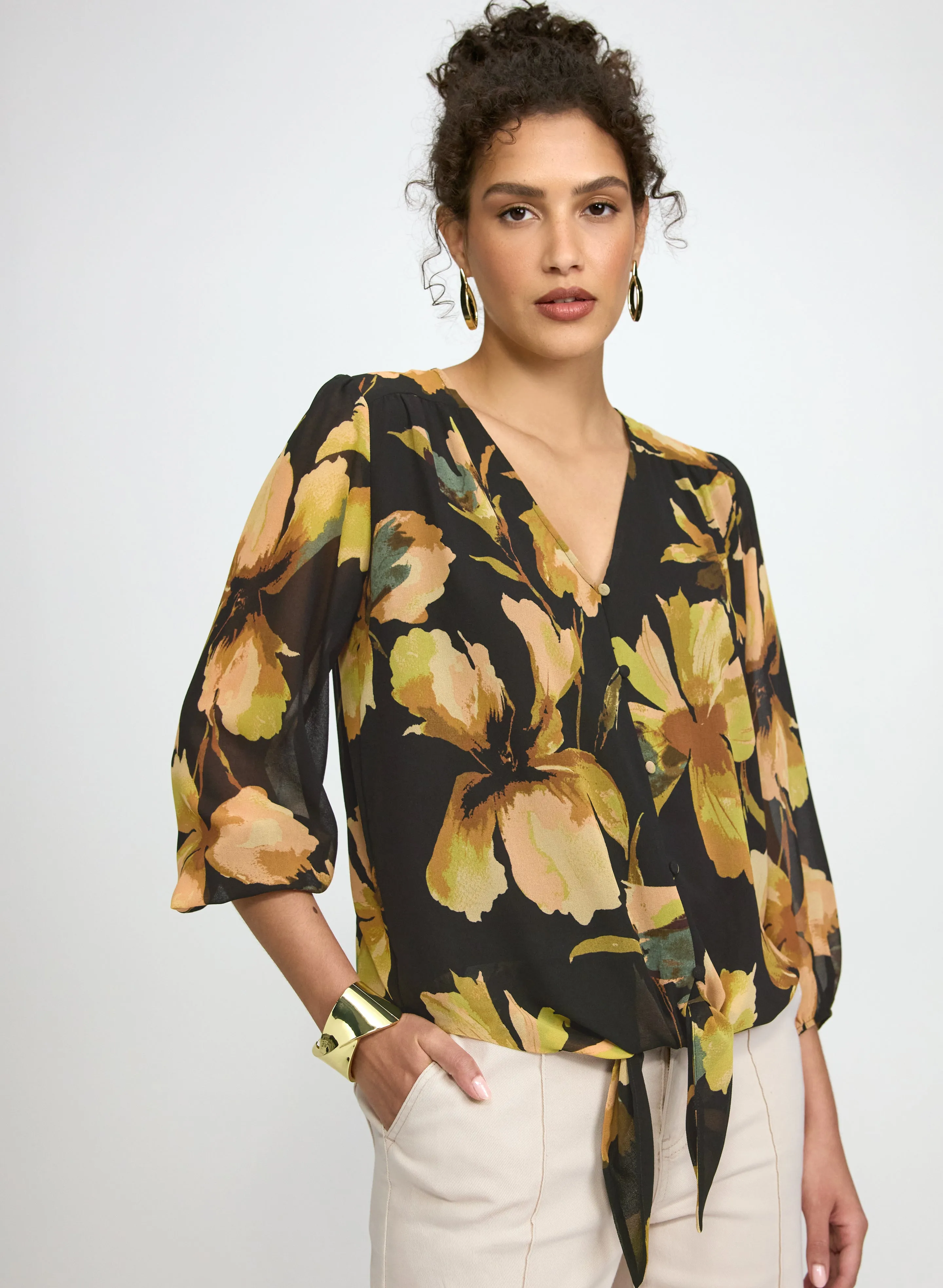 Laura Floral Chiffon Blouse Laura Floral Chiffon Blouse - Image 1