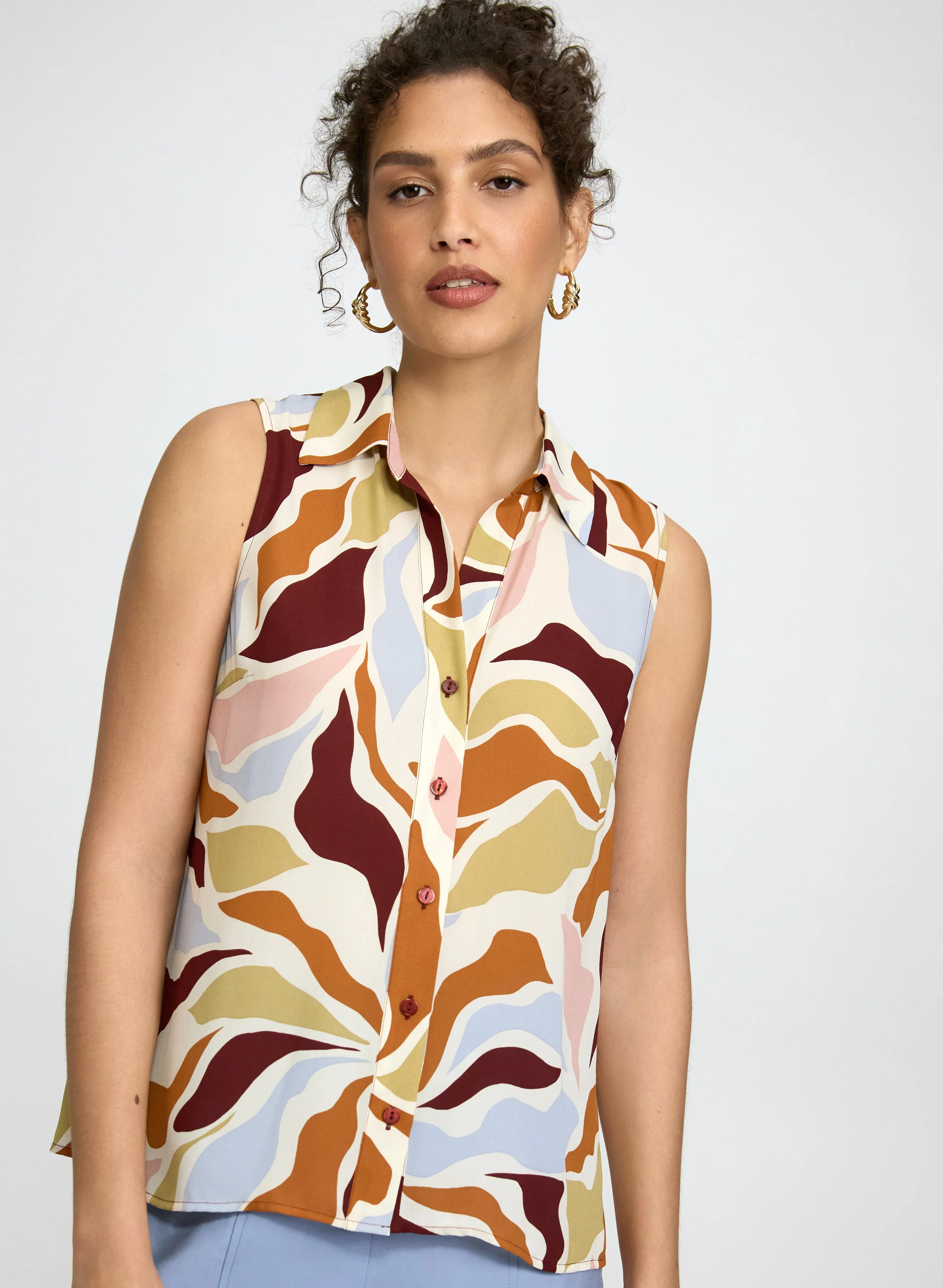 Laura Sleeveless Abstract Blouse Laura Sleeveless Abstract Blouse - Image 1