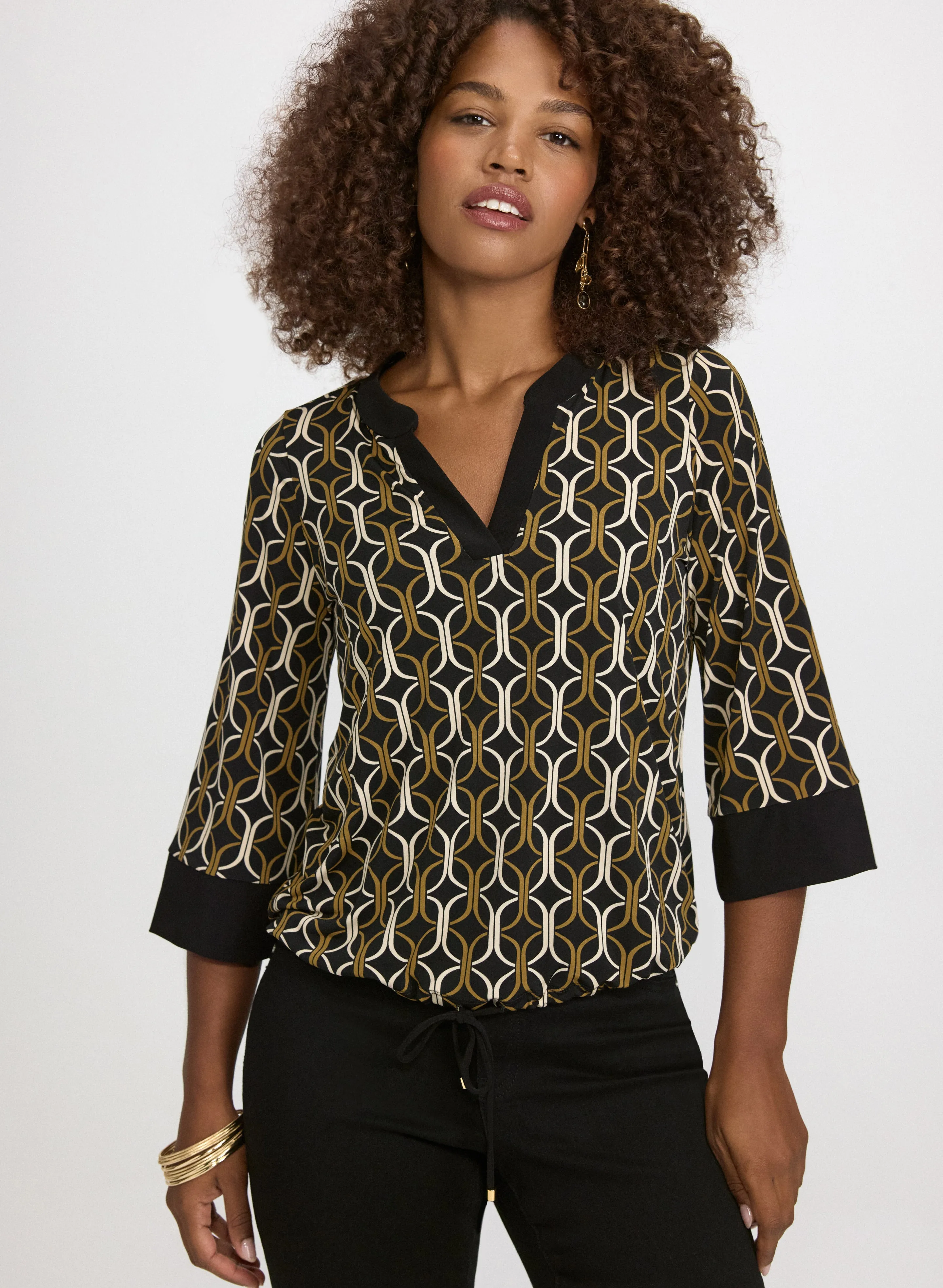 Laura Geometric Print Top Laura Geometric Print Top - Image 1