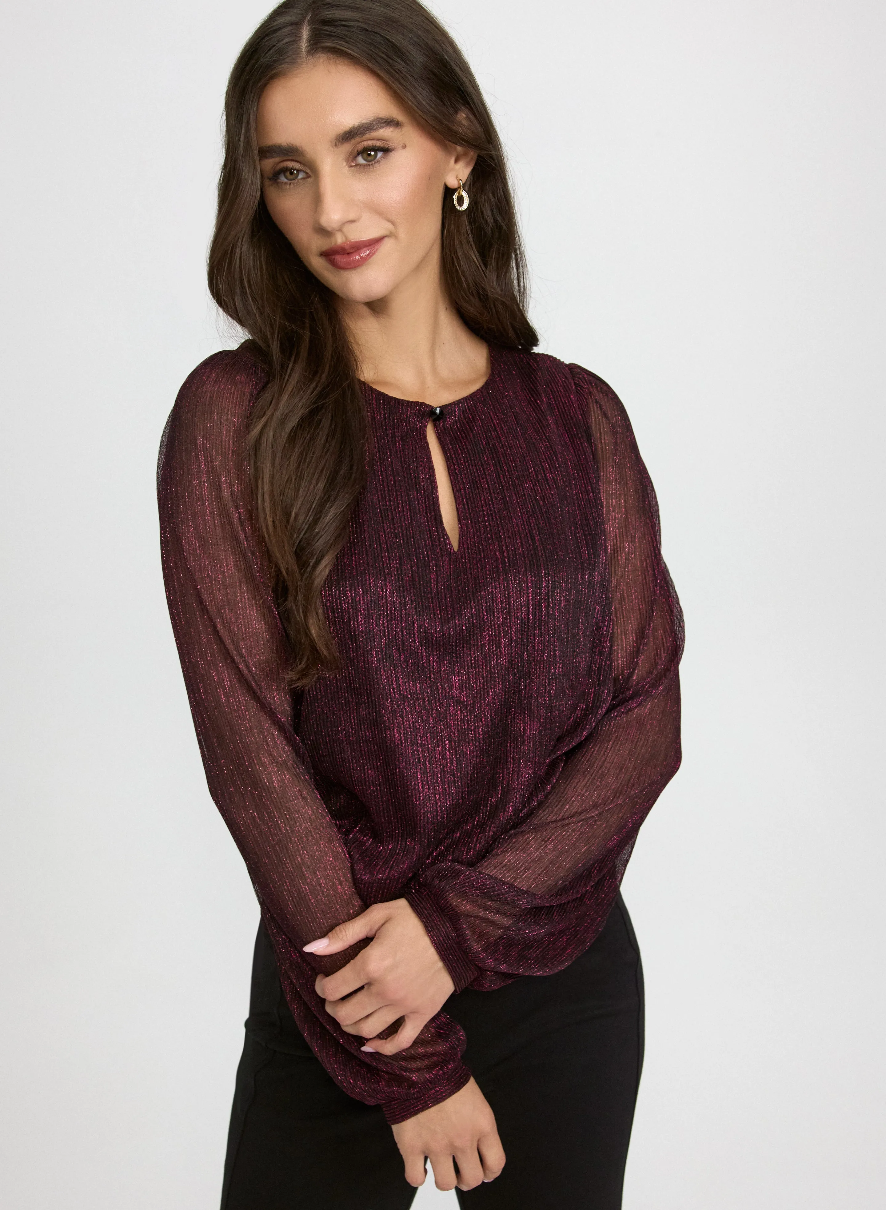 Laura Crinkle Lurex Blouse Laura Crinkle Lurex Blouse - Image 1
