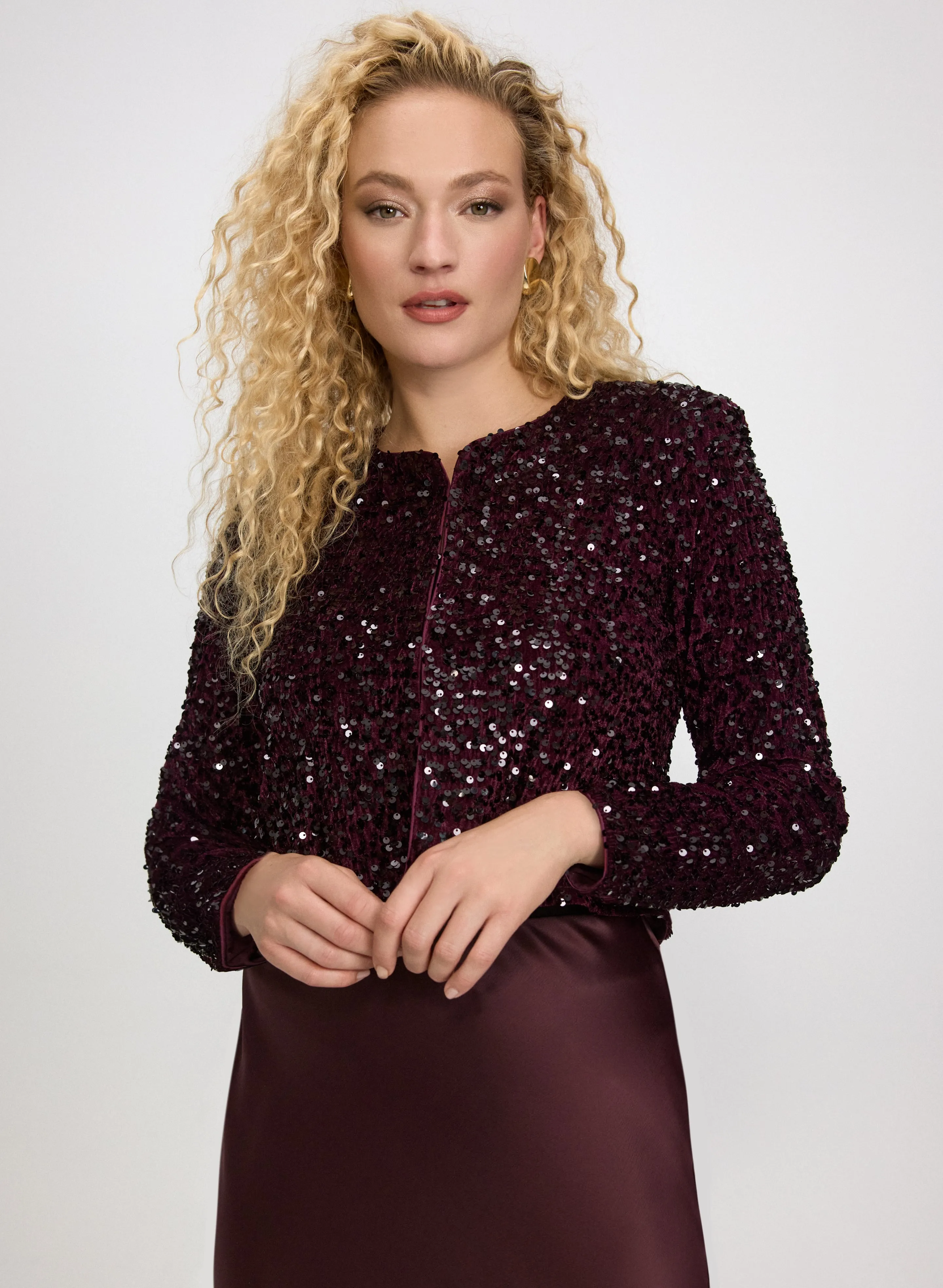 Laura Short Sequined Velvet Bolero Laura Short Sequined Velvet Bolero - Image 1
