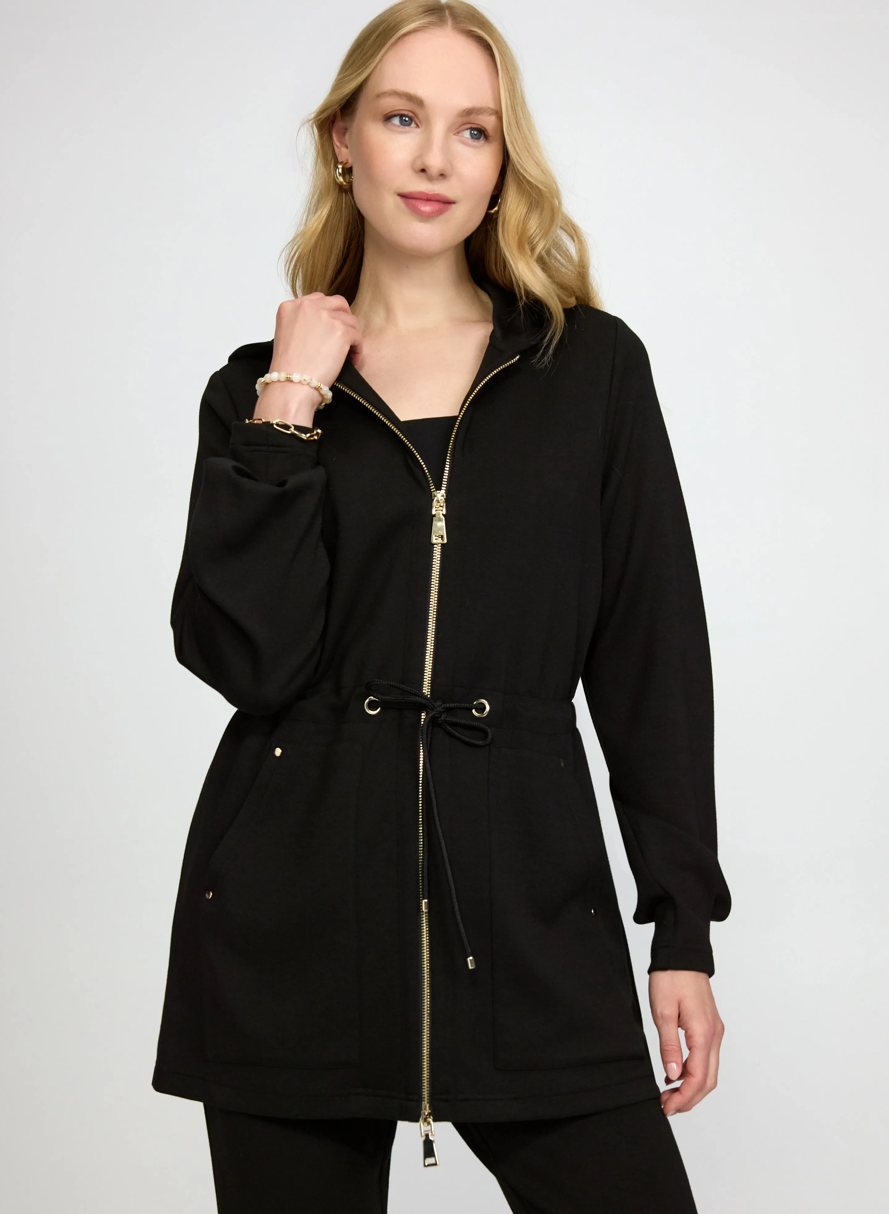 Laura Hooded Zip Front Top Laura Hooded Zip Front Top - Image 1