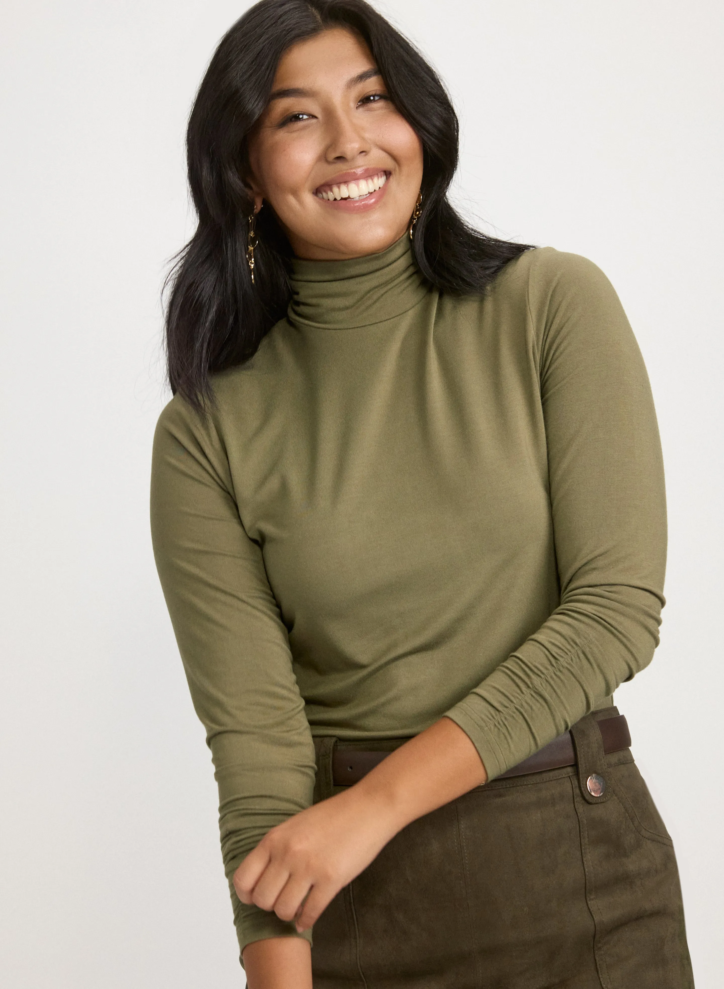 Laura Ruched Turtleneck Top Laura Ruched Turtleneck Top - Image 1