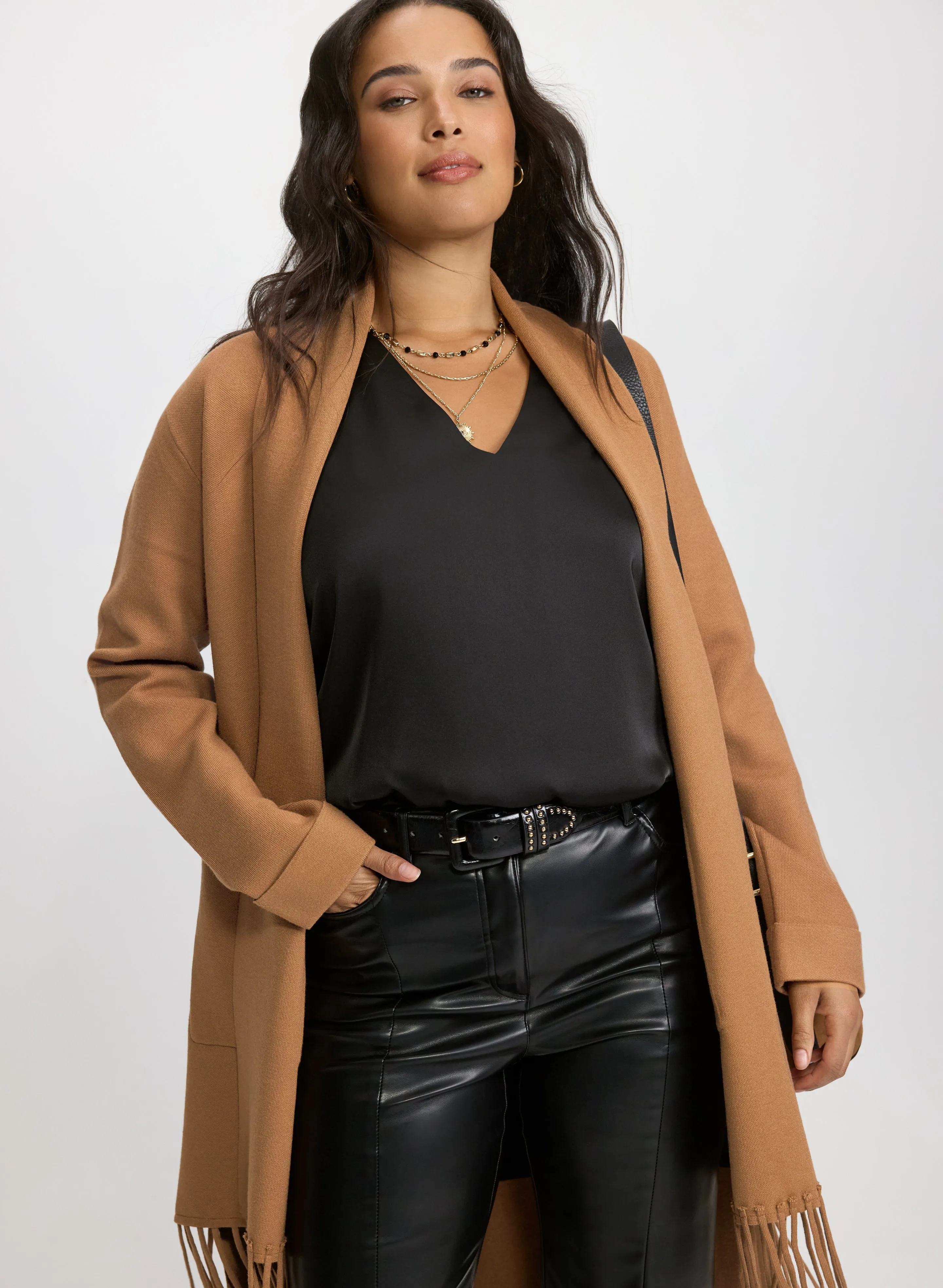 Laura Fringe Colour Block Cardigan Laura Fringe Colour Block Cardigan - Image 1
