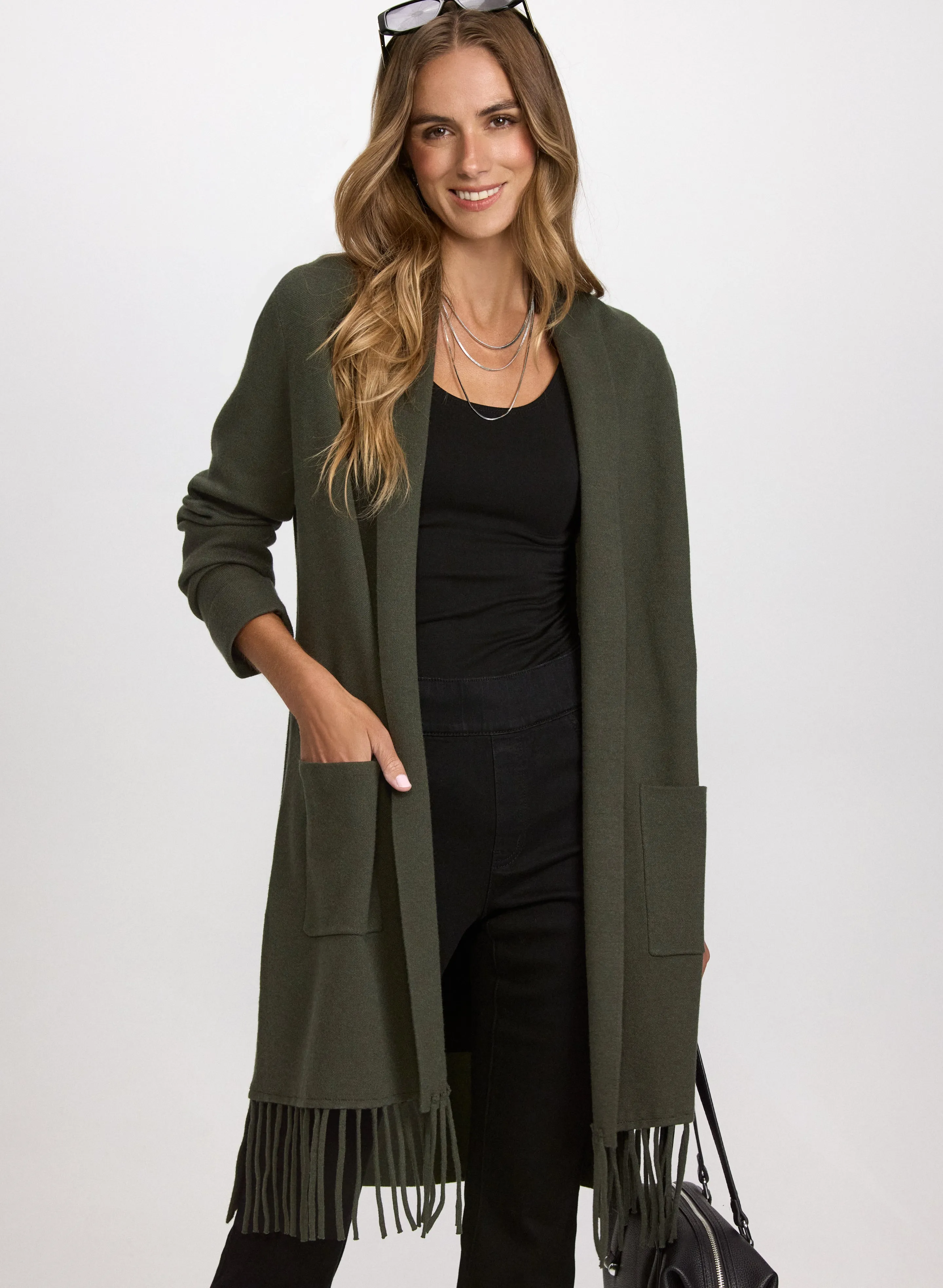 Laura Fringe Colour Block Cardigan Laura Fringe Colour Block Cardigan - Image 1