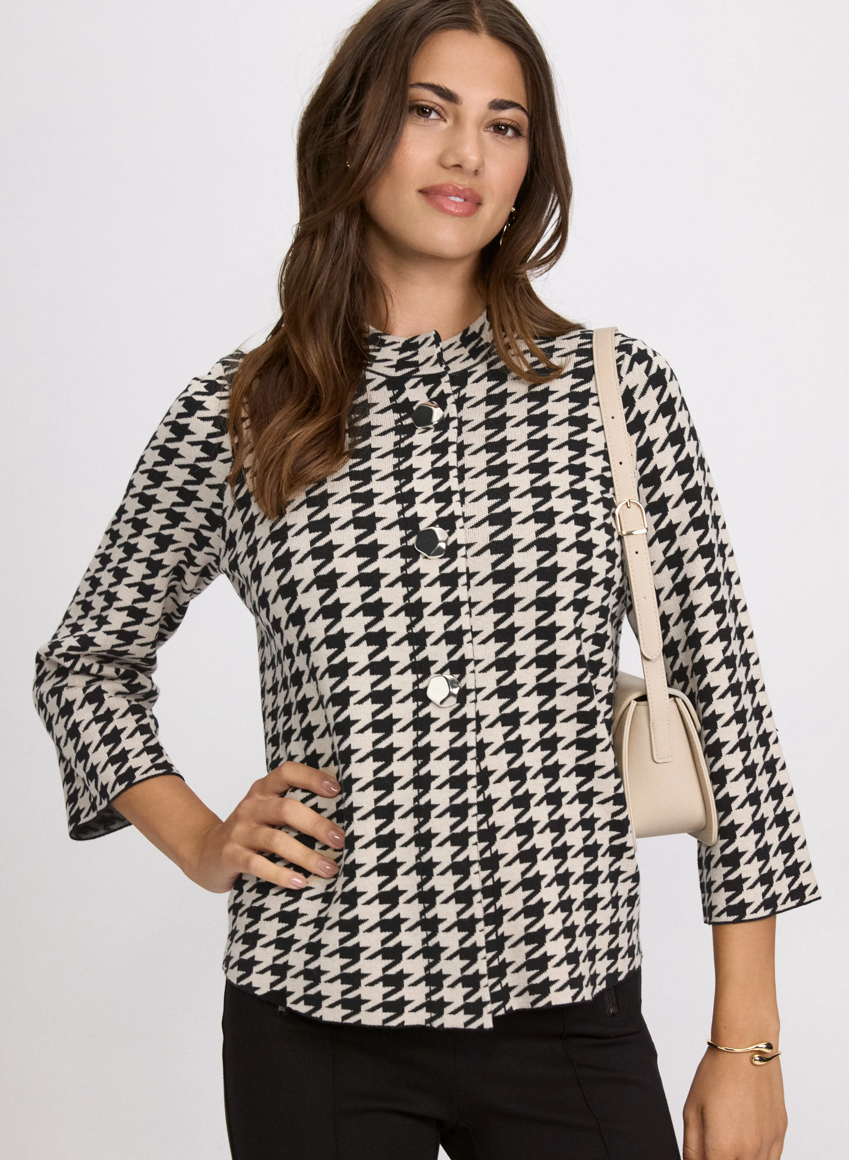 Laura Printed Jacquard Knit Cardigan Laura Printed Jacquard Knit Cardigan - Image 1