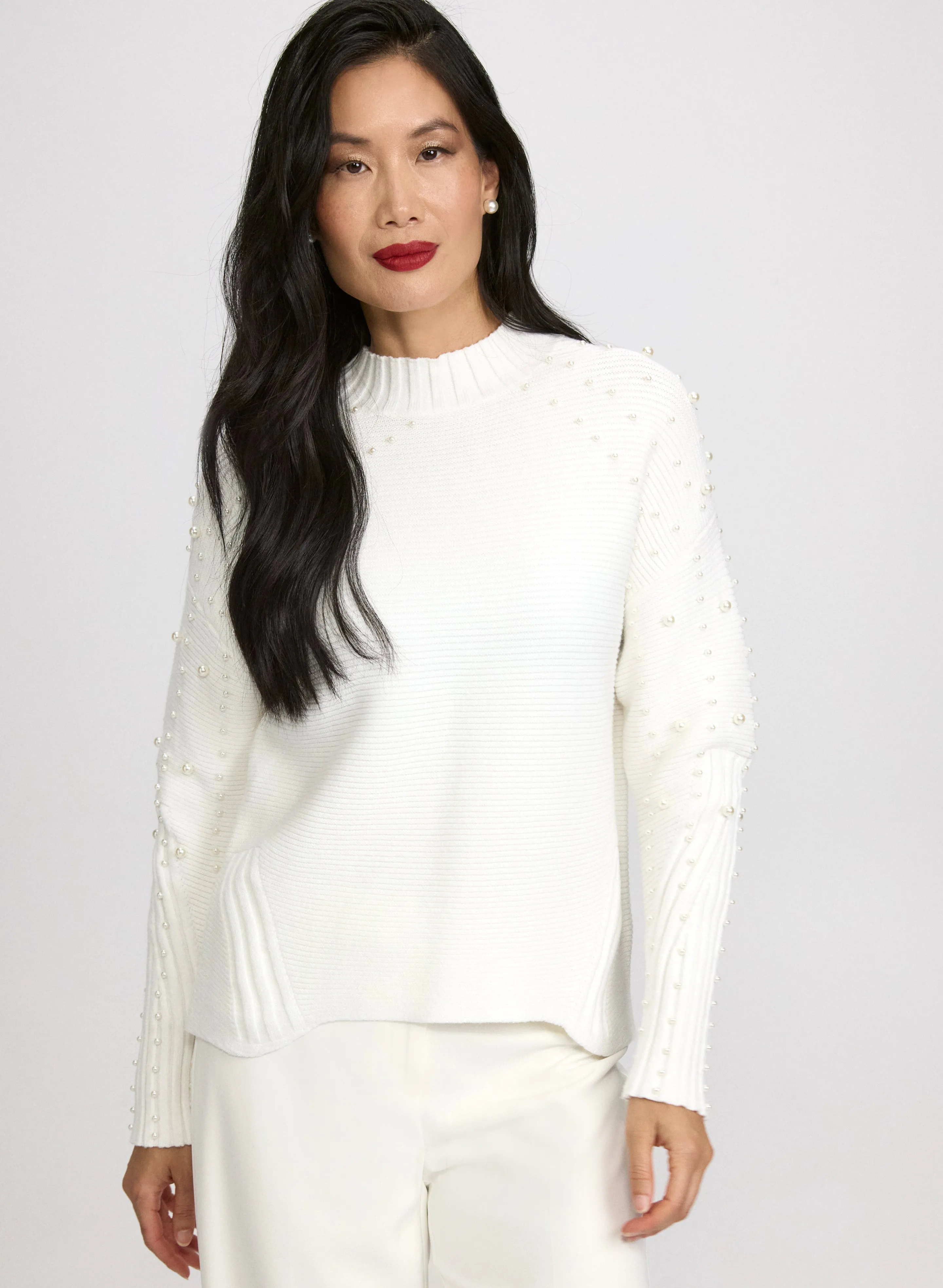 Laura Pearl Embellished Sweater Laura Pearl Embellished Sweater - Image 1