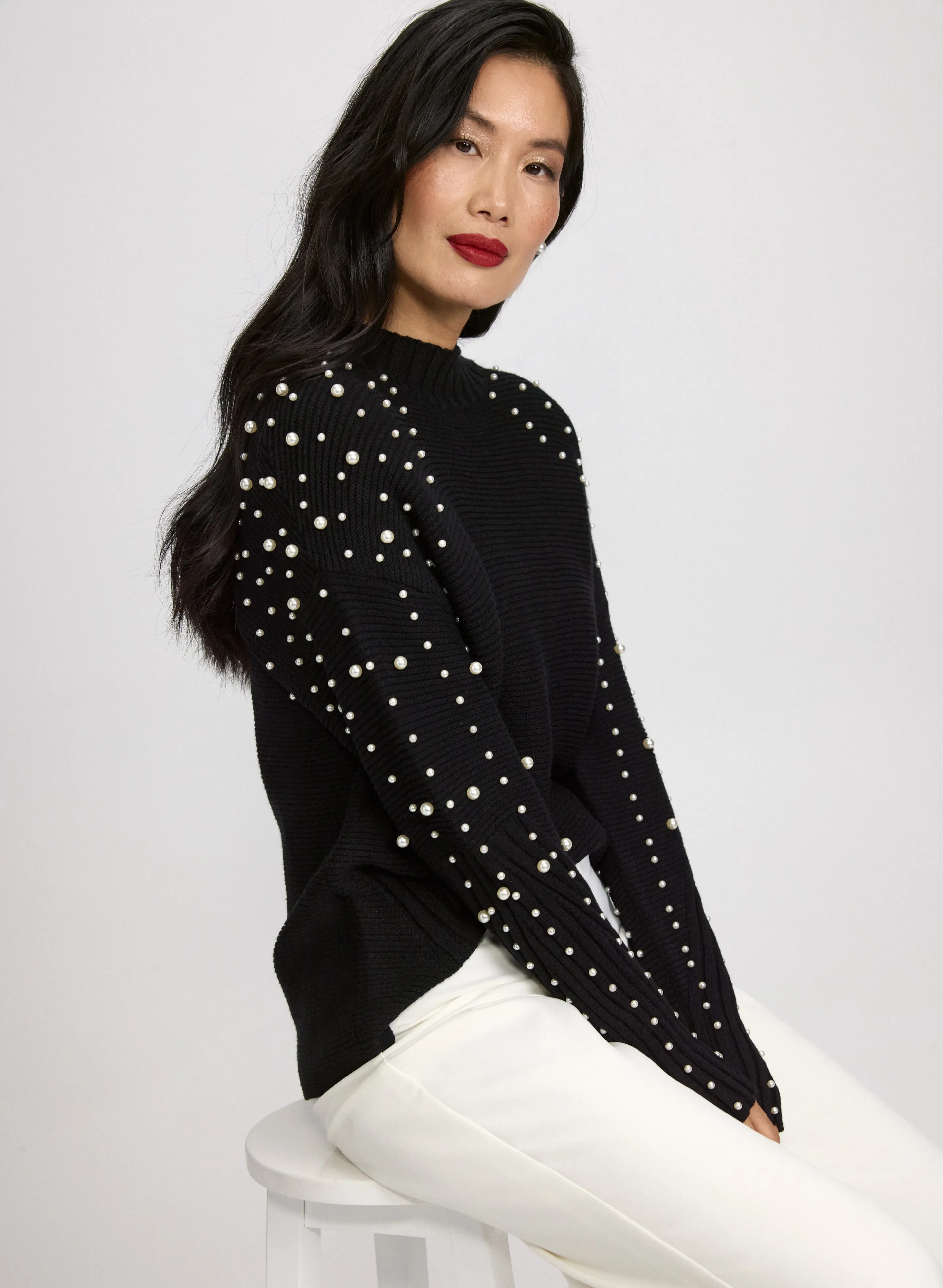 Laura Pearl Embellished Sweater Laura Pearl Embellished Sweater - Image 1