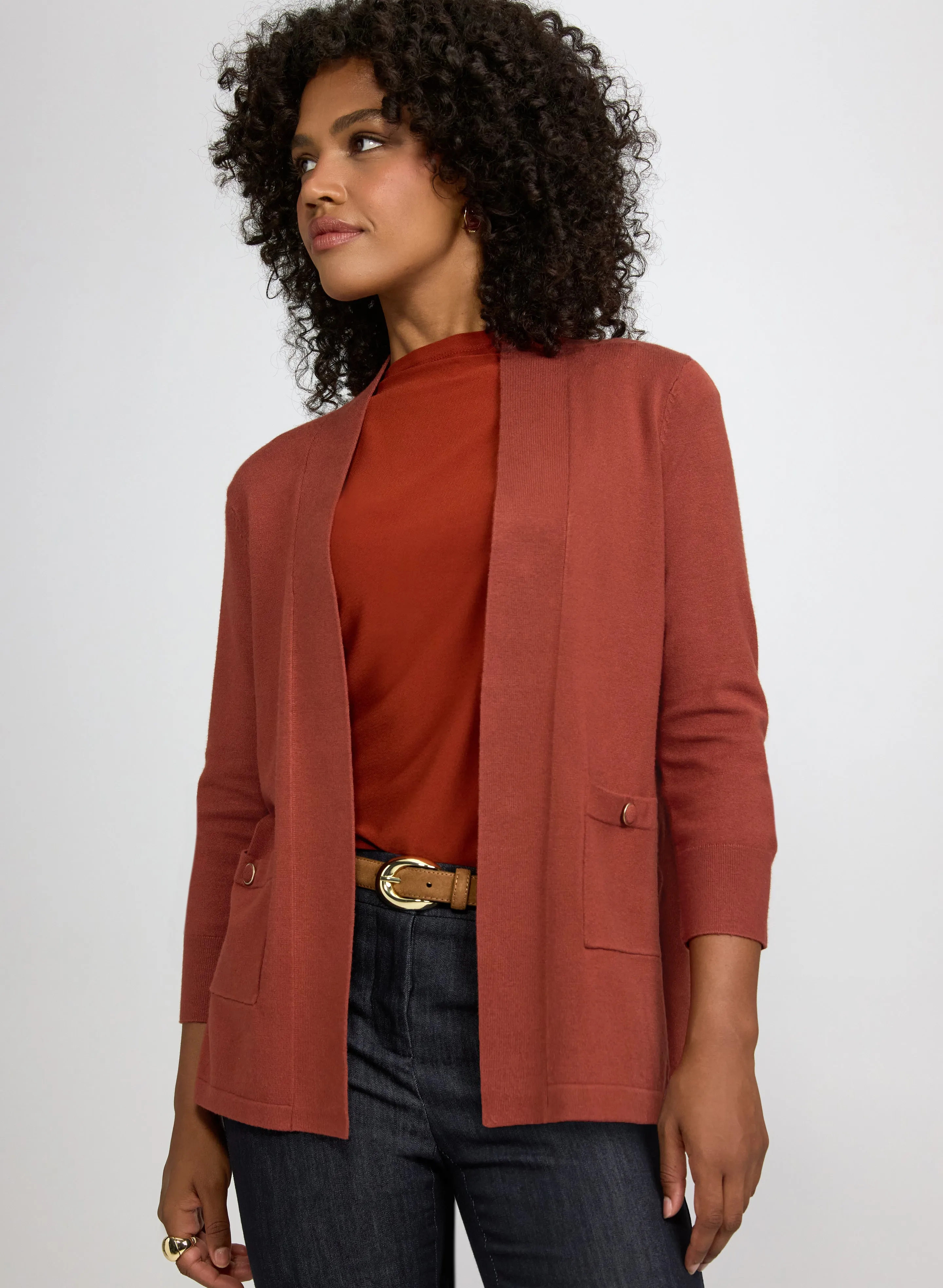 Laura Knit Open-Front Cardigan Laura Knit Open-Front Cardigan - Image 1