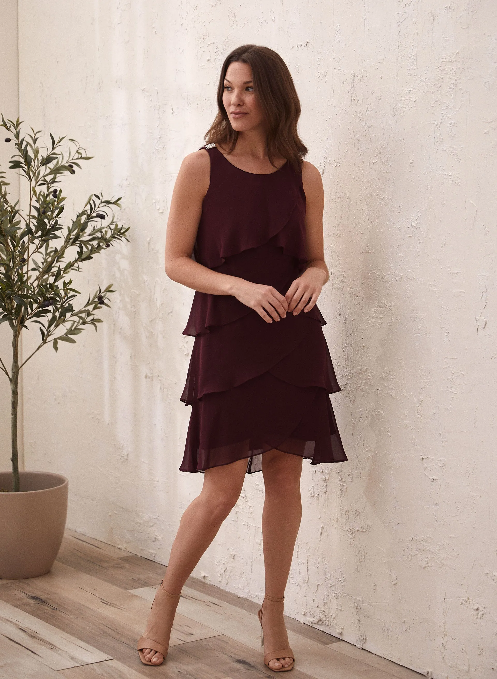 Laura Tiered Ruffle Chiffon Dress Laura Tiered Ruffle Chiffon Dress - Image 1