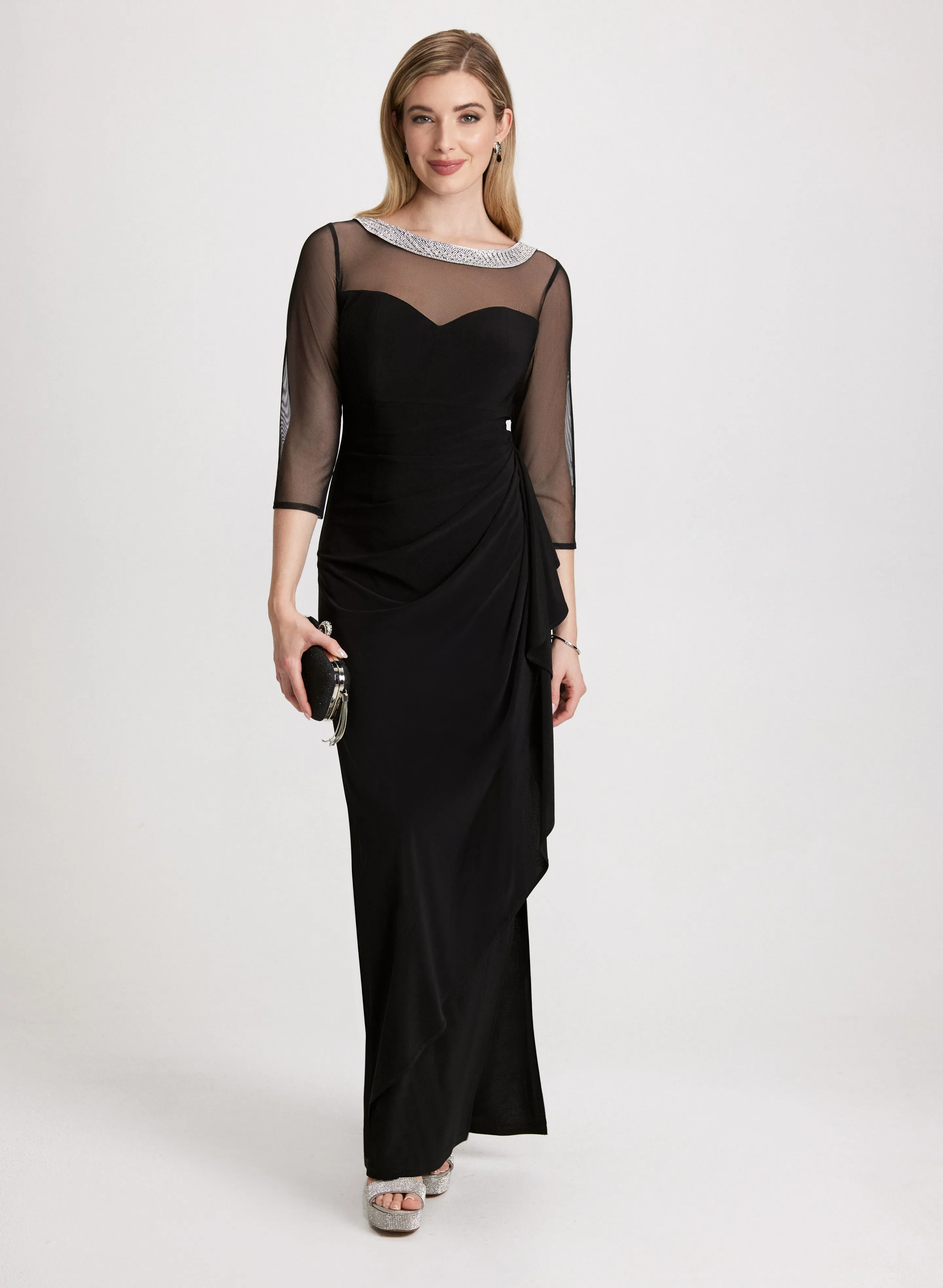 Laura Embellished Neckline Jersey Dress Laura Embellished Neckline Jersey Dress - Image 1