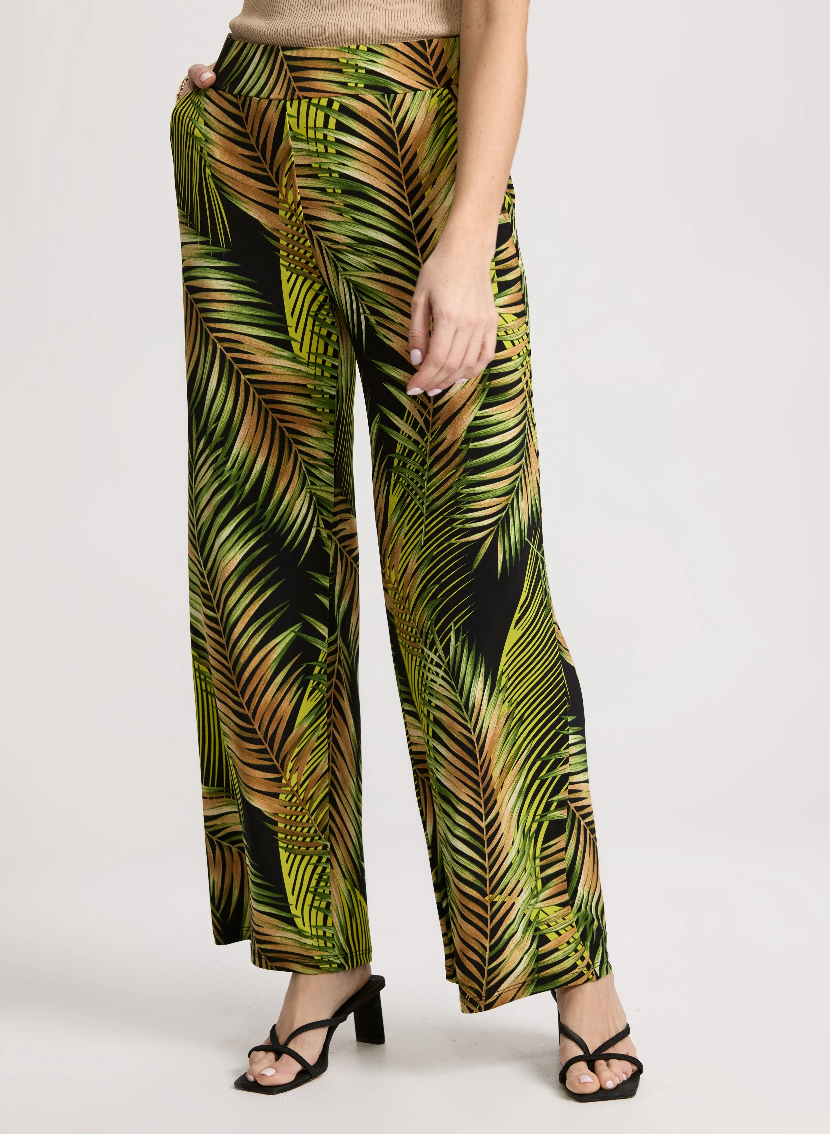 Laura Palm Print Wide Leg Pants Laura Palm Print Wide Leg Pants - Image 1