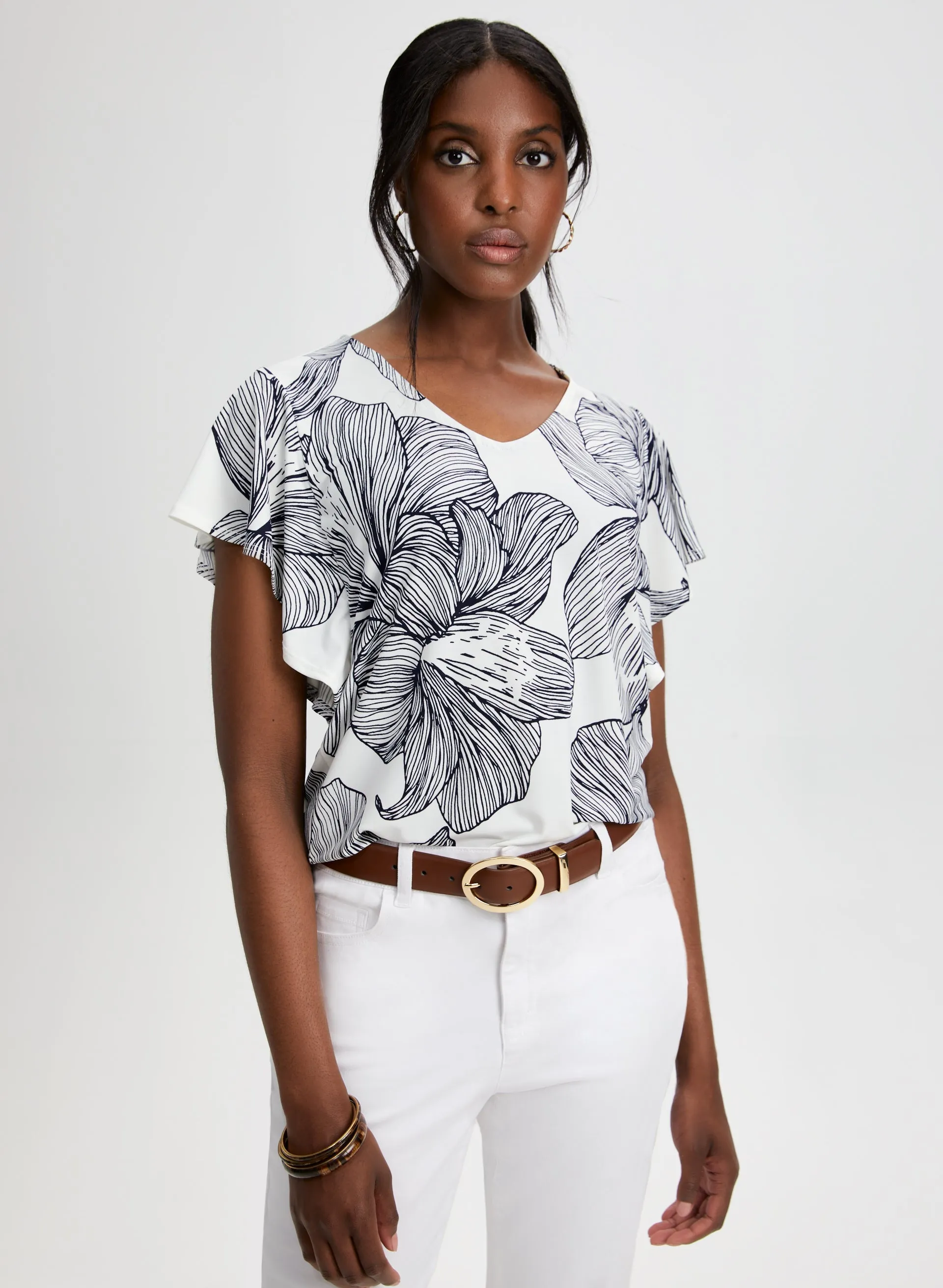 Laura Floral Print Short Sleeve Top Laura Floral Print Short Sleeve Top - Image 1