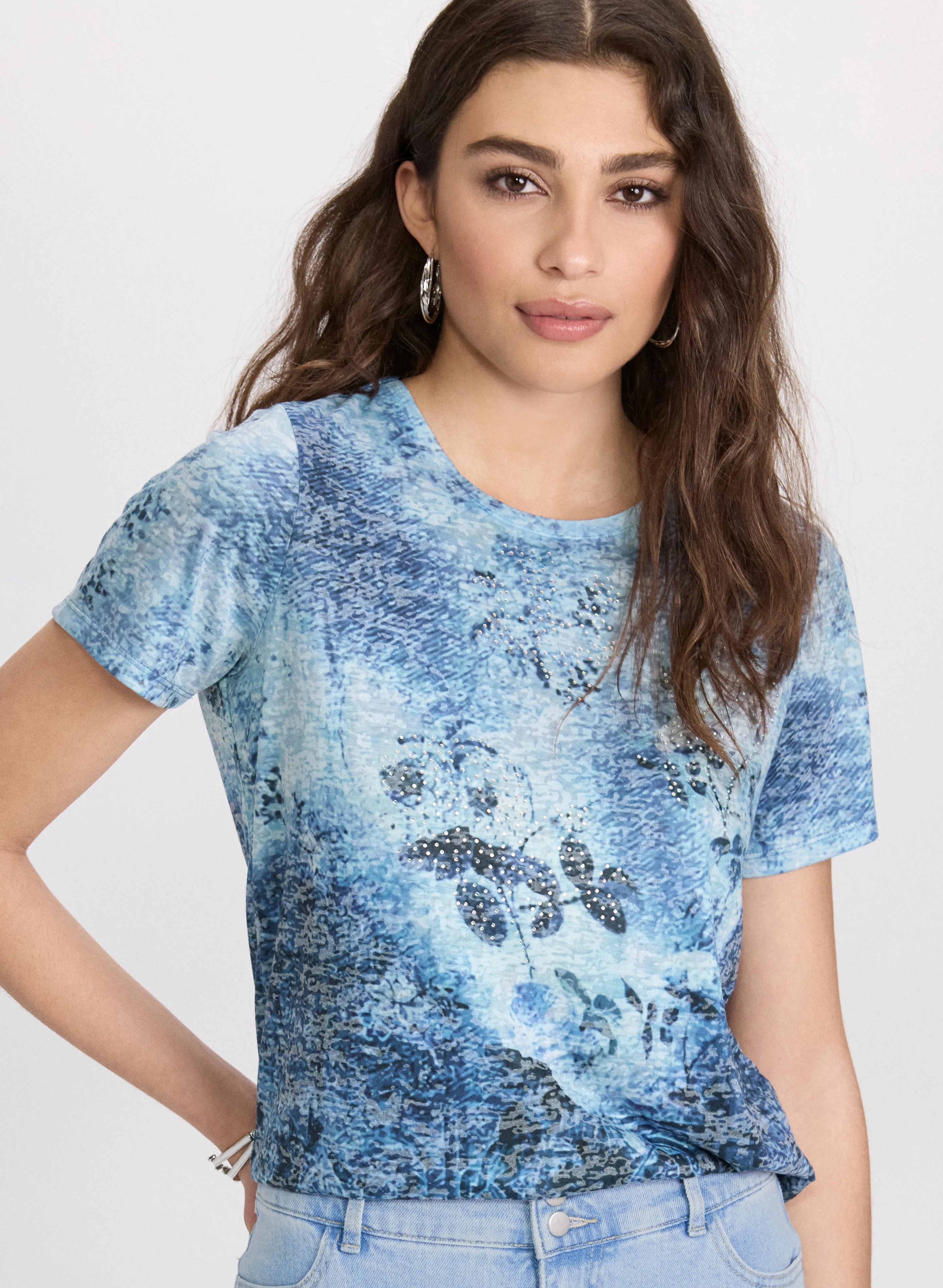 Laura Floral Burnout T-Shirt Laura Floral Burnout T-Shirt - Image 1