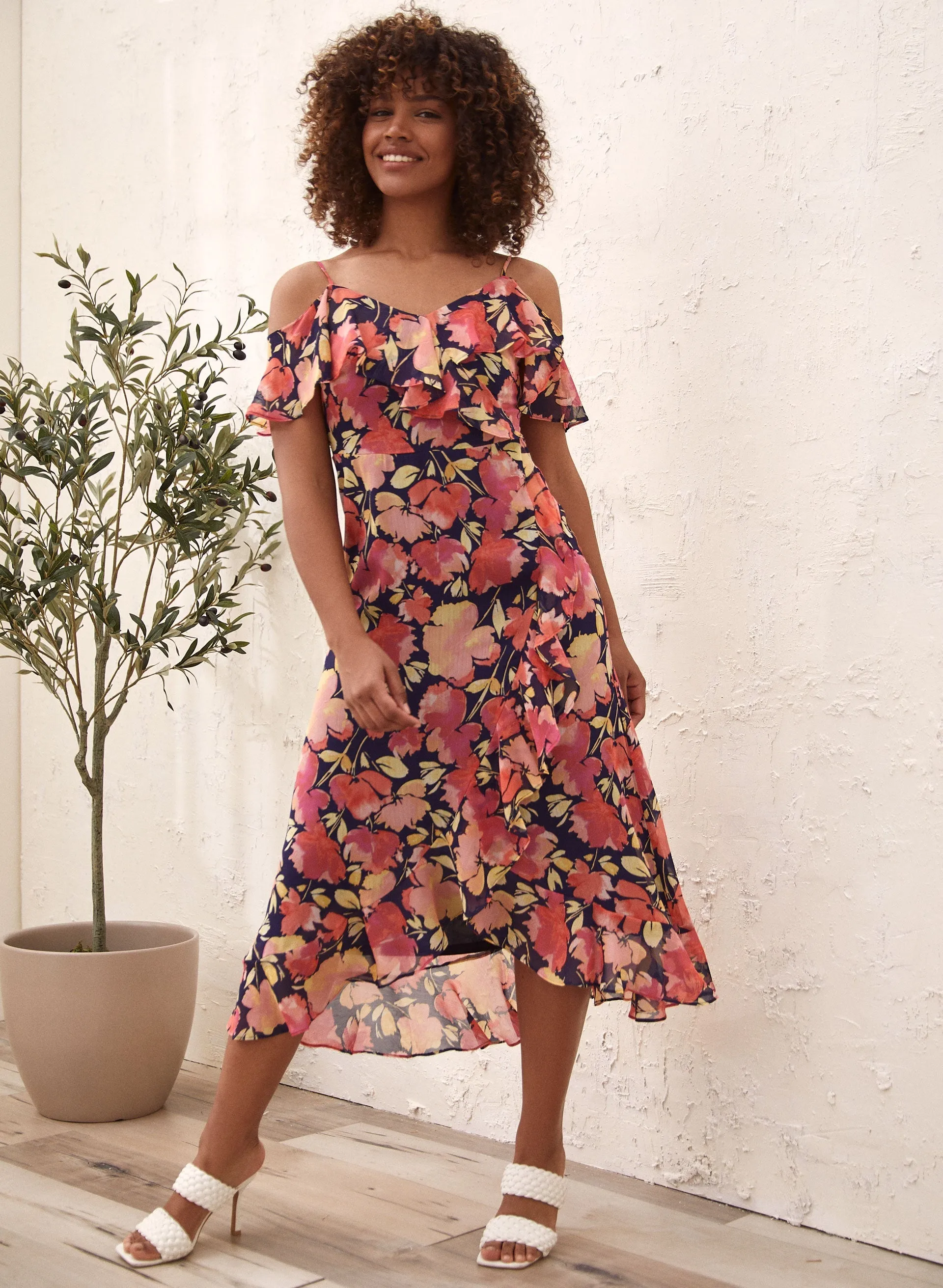 Laura Ruffle Detail Floral Print Dress Laura Ruffle Detail Floral Print Dress - Image 1