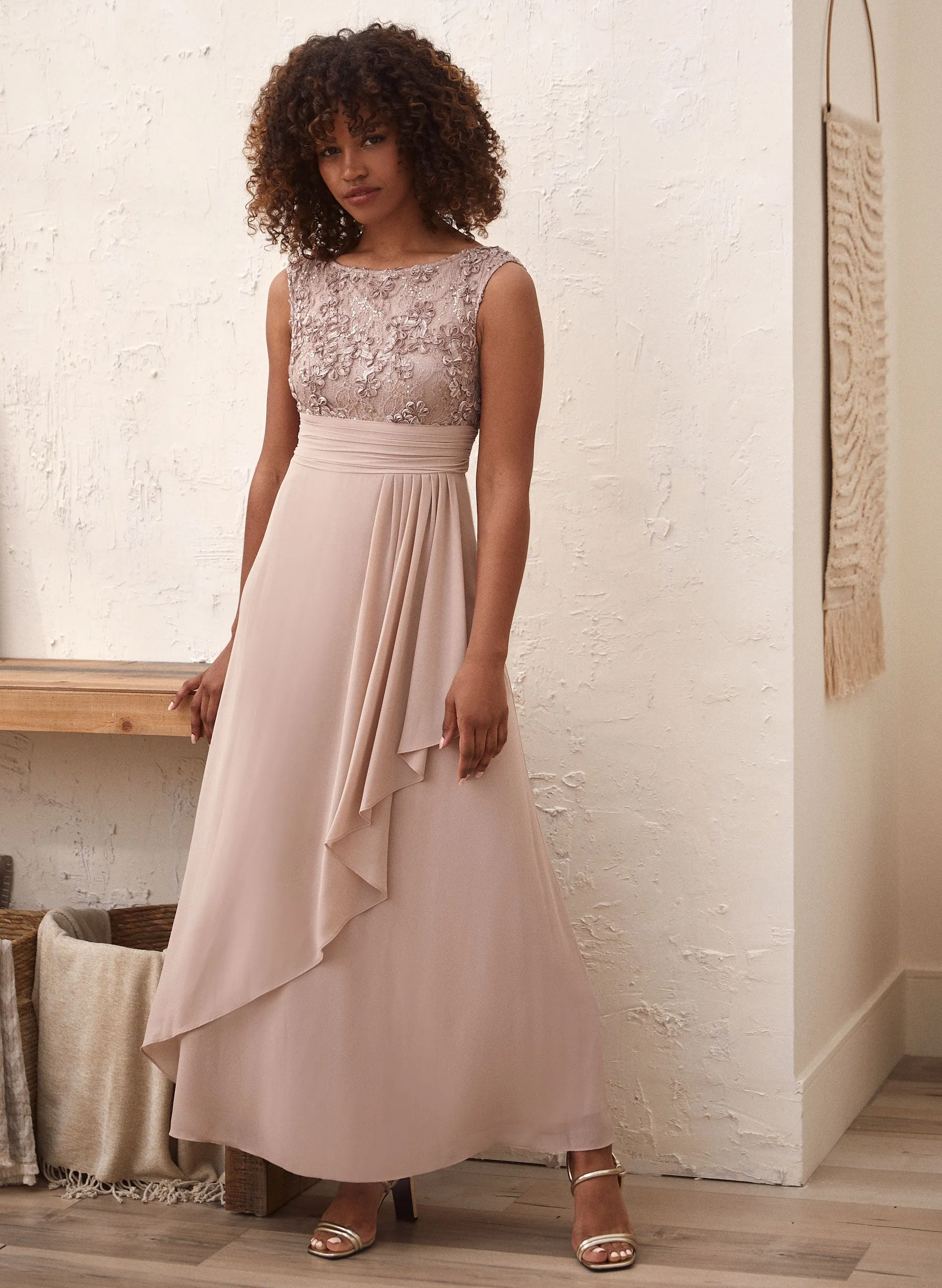 Laura Lace & Sequin Flounce Dress Laura Lace & Sequin Flounce Dress - Image 1