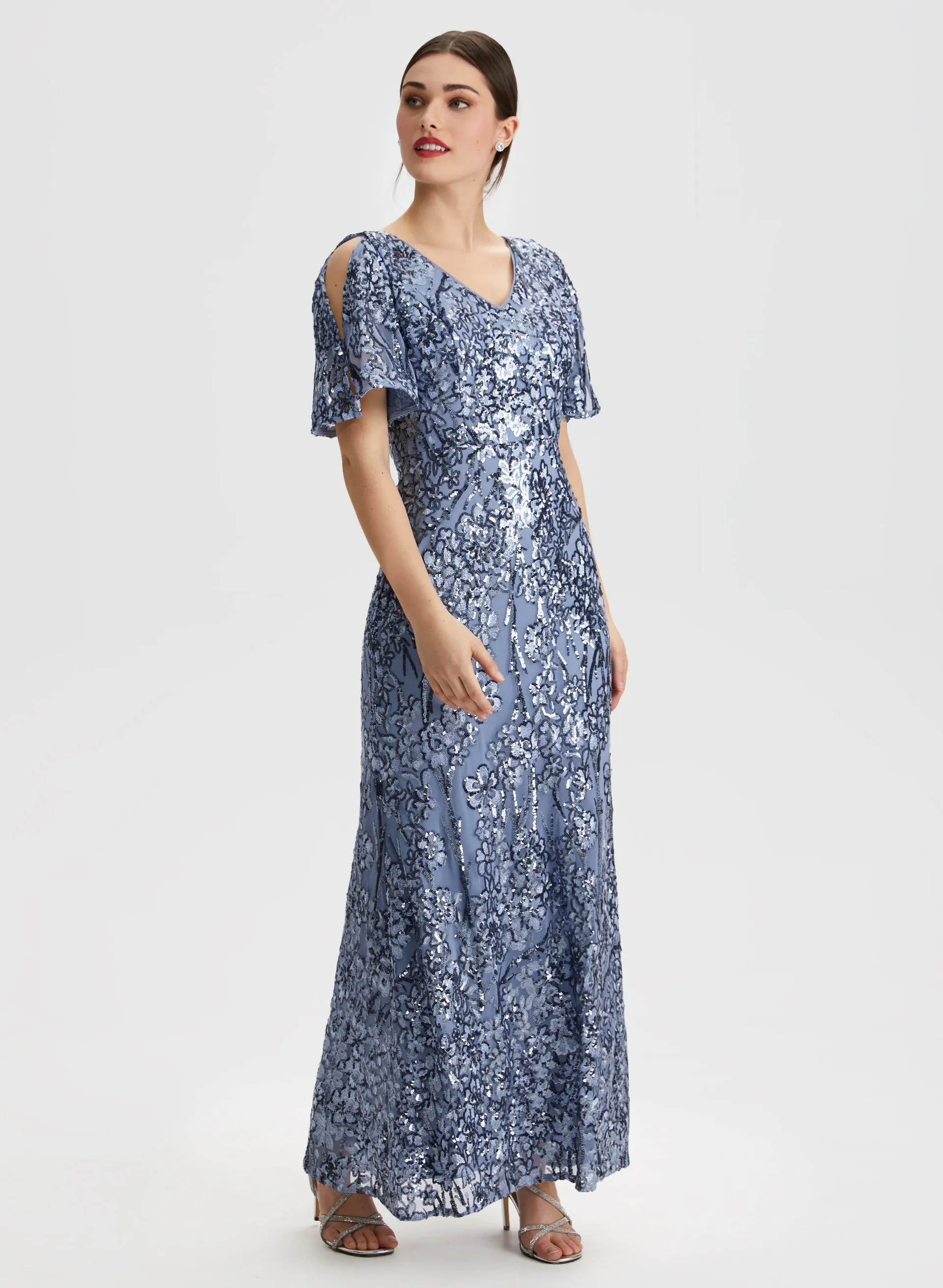 Laura Sequined Floral Motif Dress Laura Sequined Floral Motif Dress - Image 1