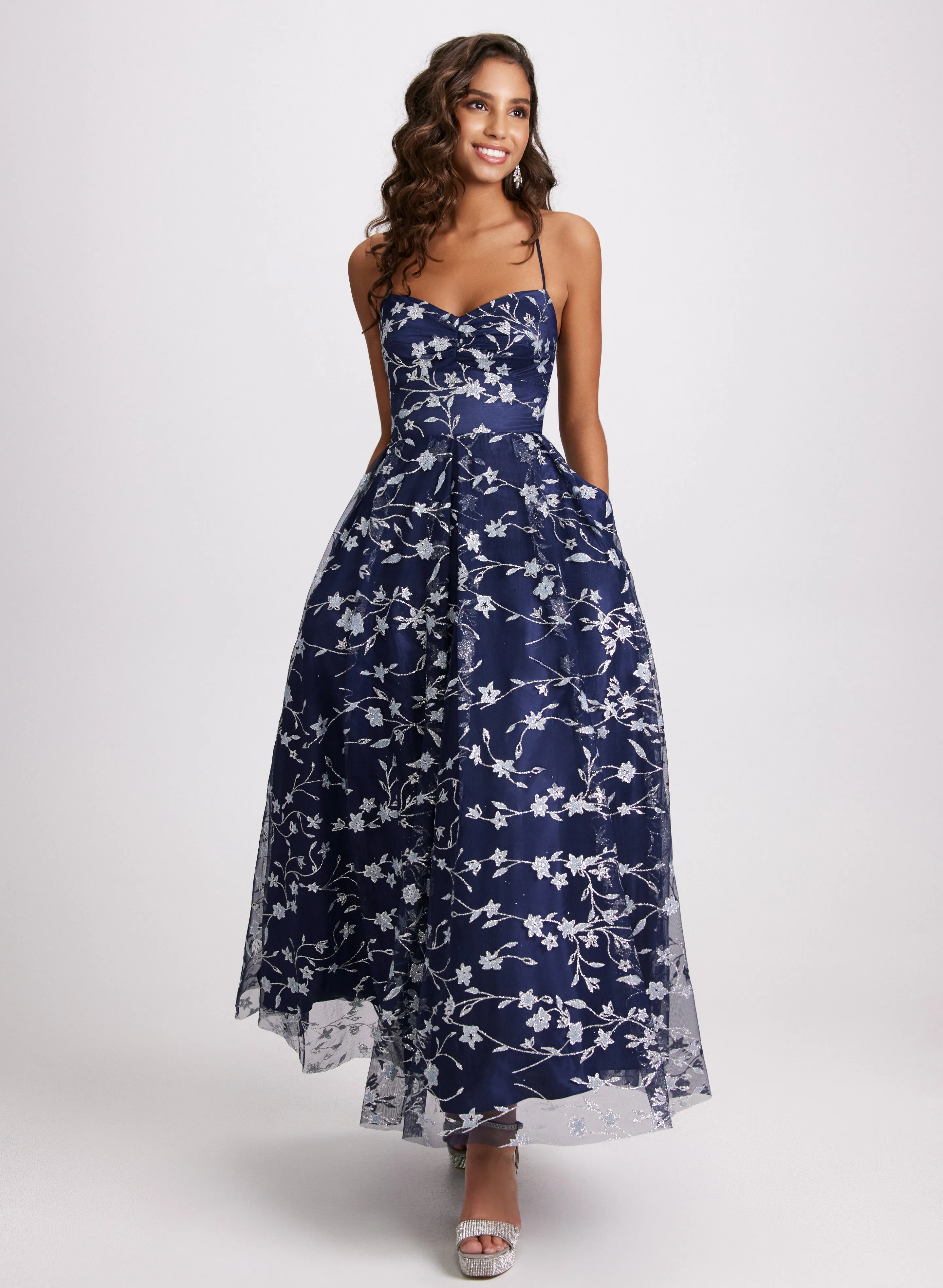 Laura Glittery Floral Tulle Dress Laura Glittery Floral Tulle Dress - Image 1