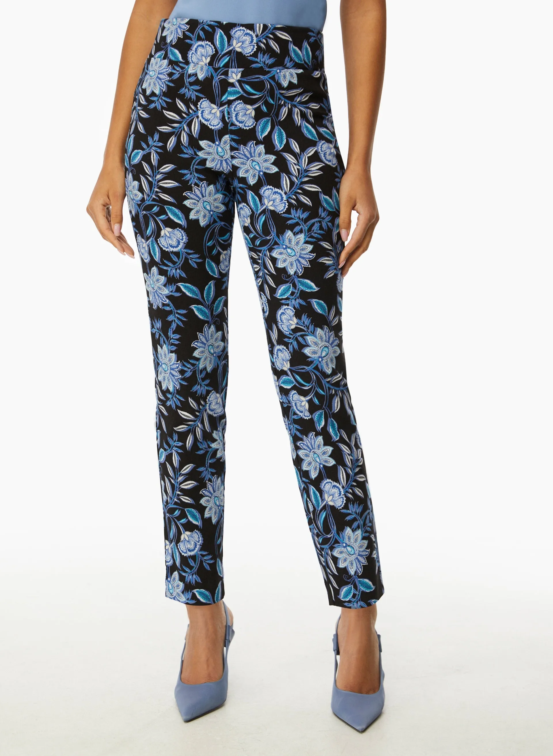 Laura Floral Print Slim Leg Pants Laura Floral Print Slim Leg Pants - Image 1