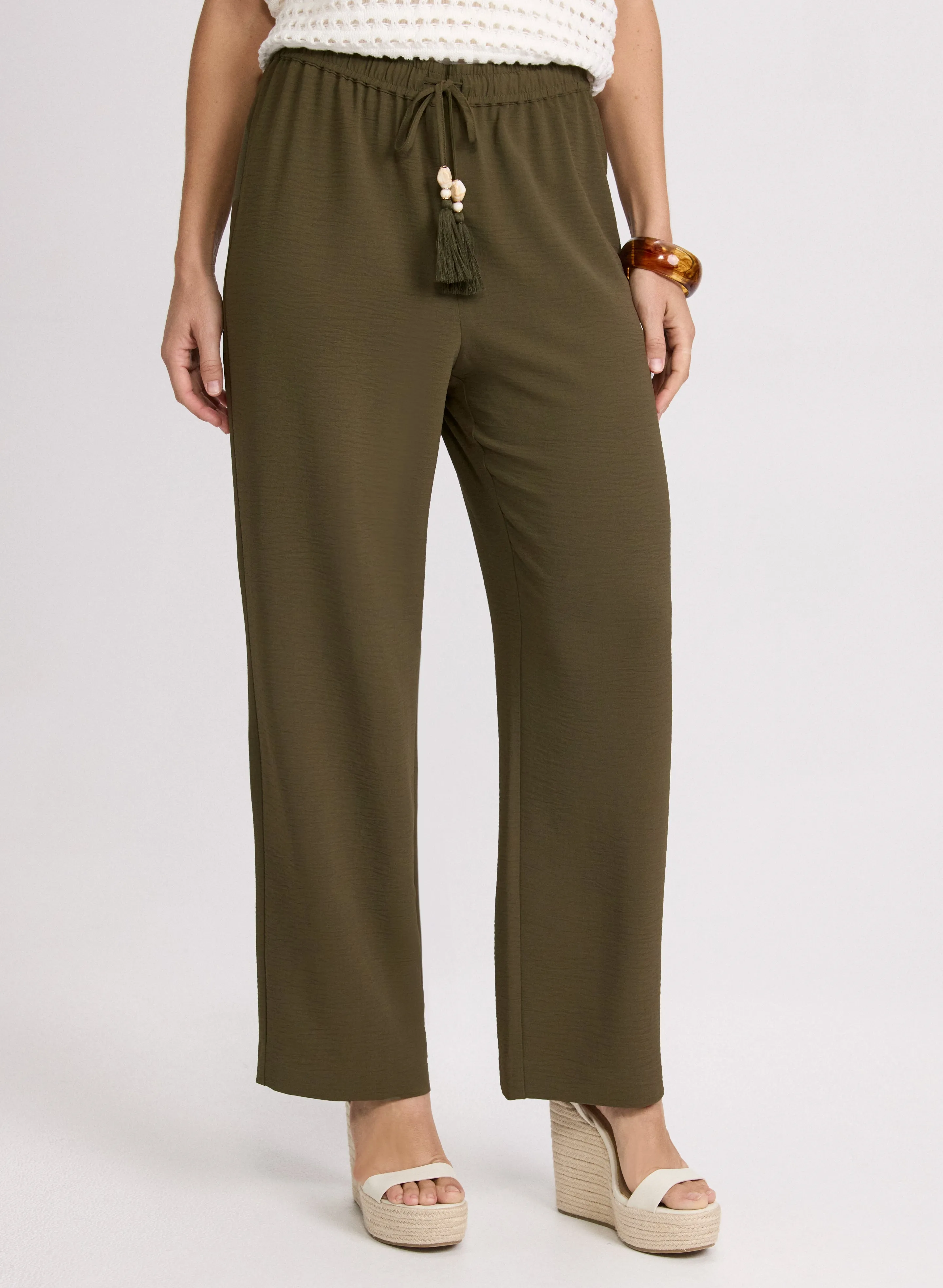 Laura Olivia Crinkled Wide-Leg Pants Laura Olivia Crinkled Wide-Leg Pants - Image 1