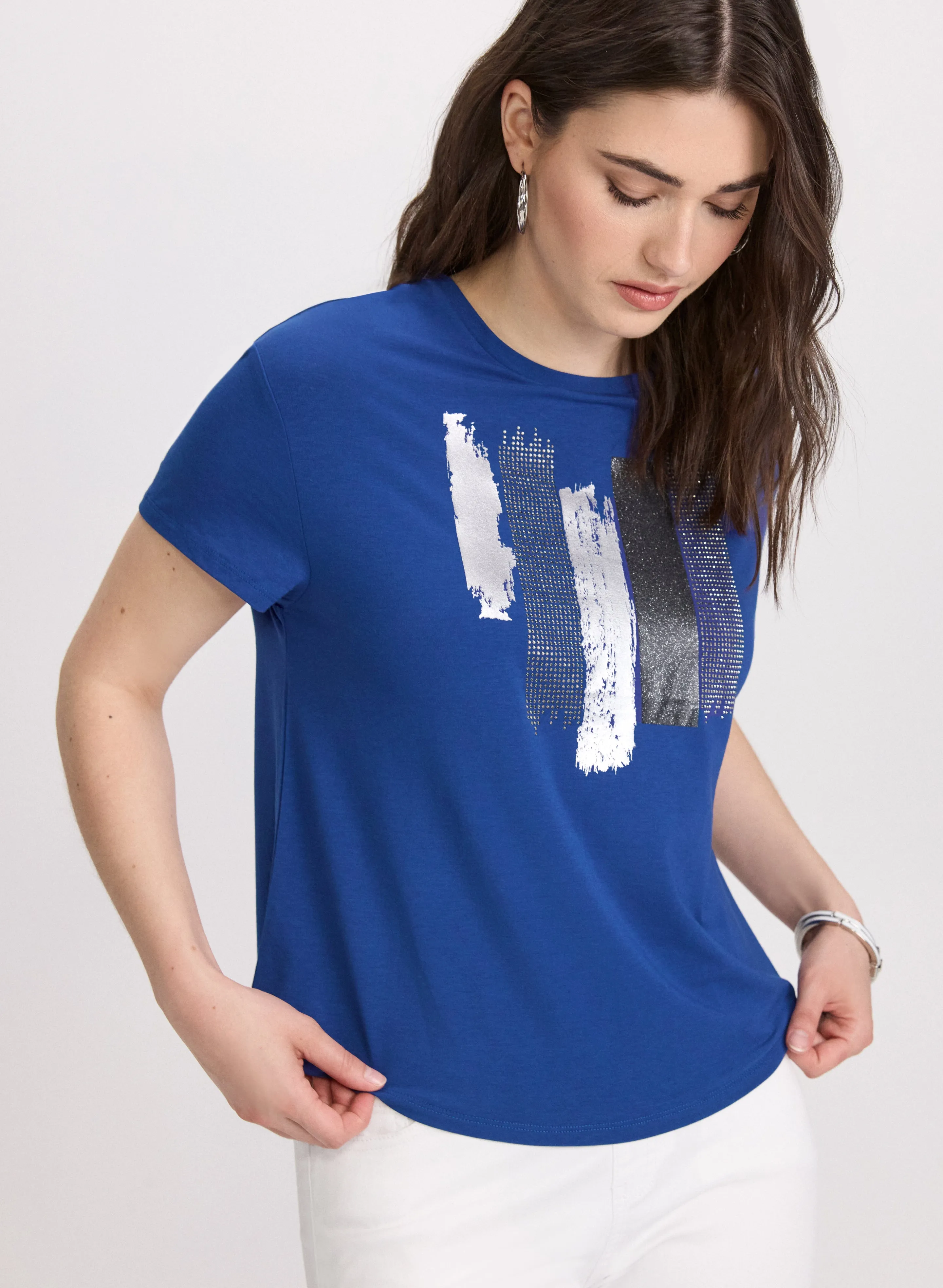 Laura Brushstroke Print T-Shirt Laura Brushstroke Print T-Shirt - Image 1