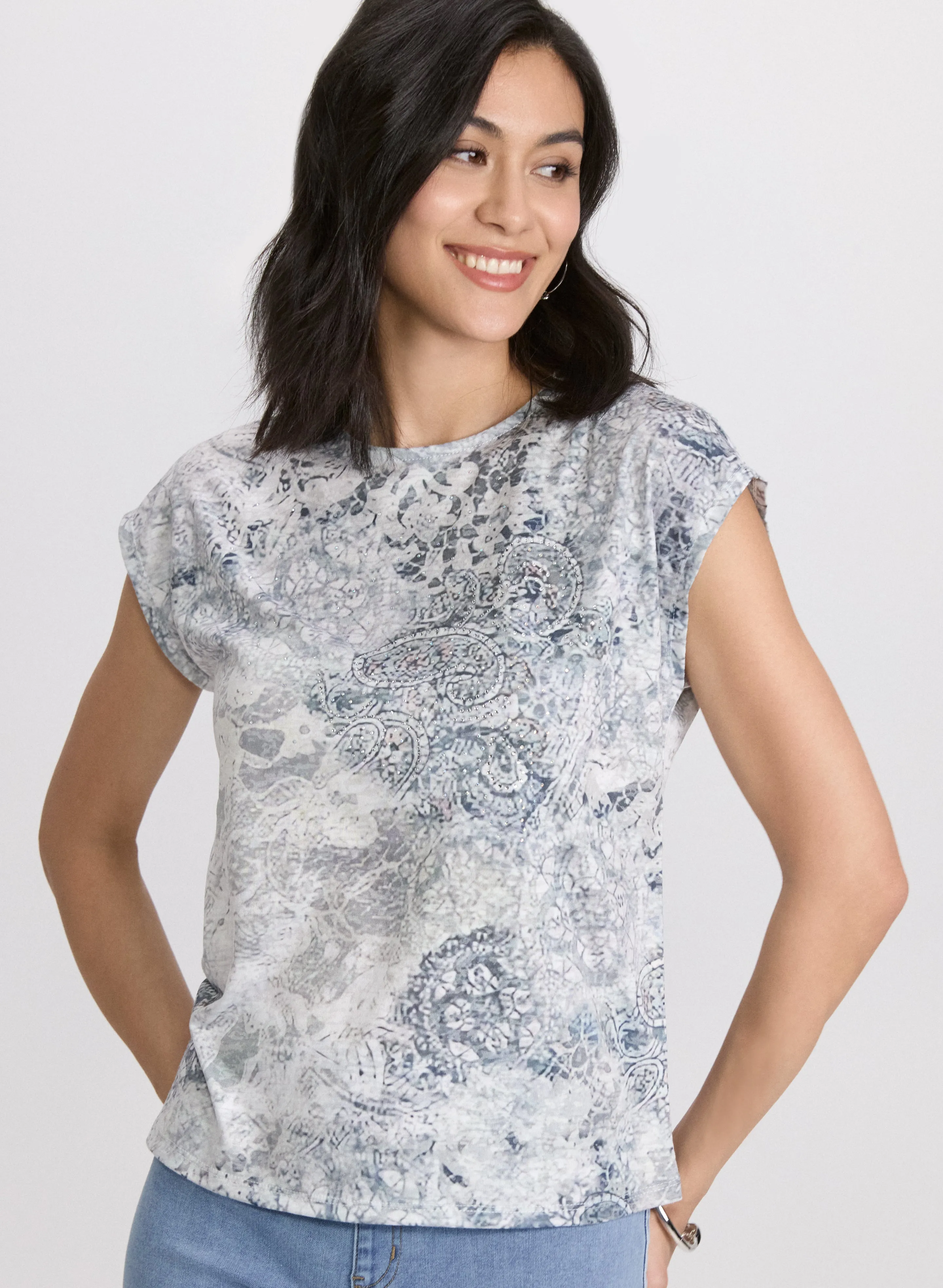 Laura Paisley Burnout T-Shirt Laura Paisley Burnout T-Shirt - Image 1