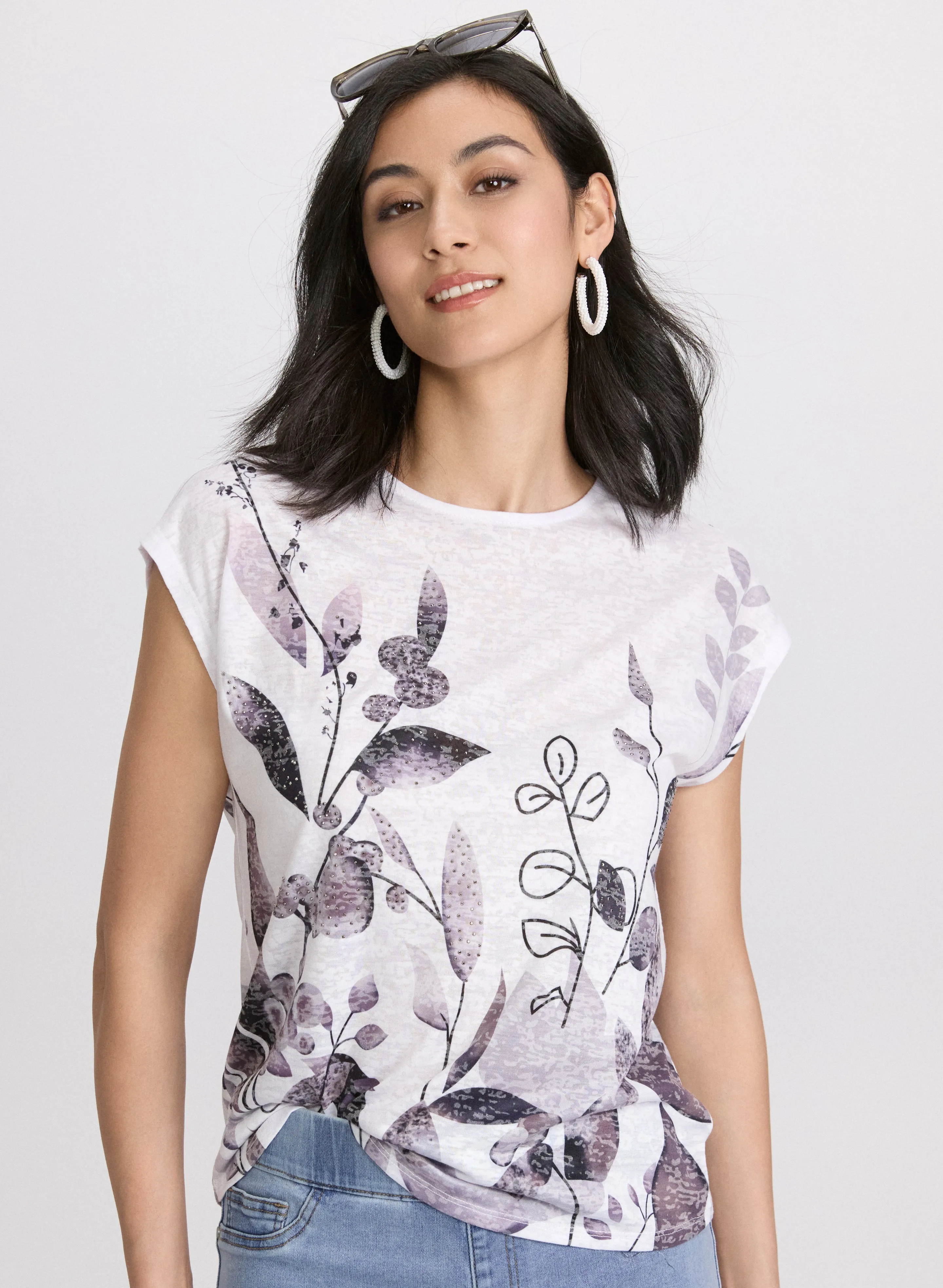 Laura Floral Burnout T-Shirt Laura Floral Burnout T-Shirt - Image 1