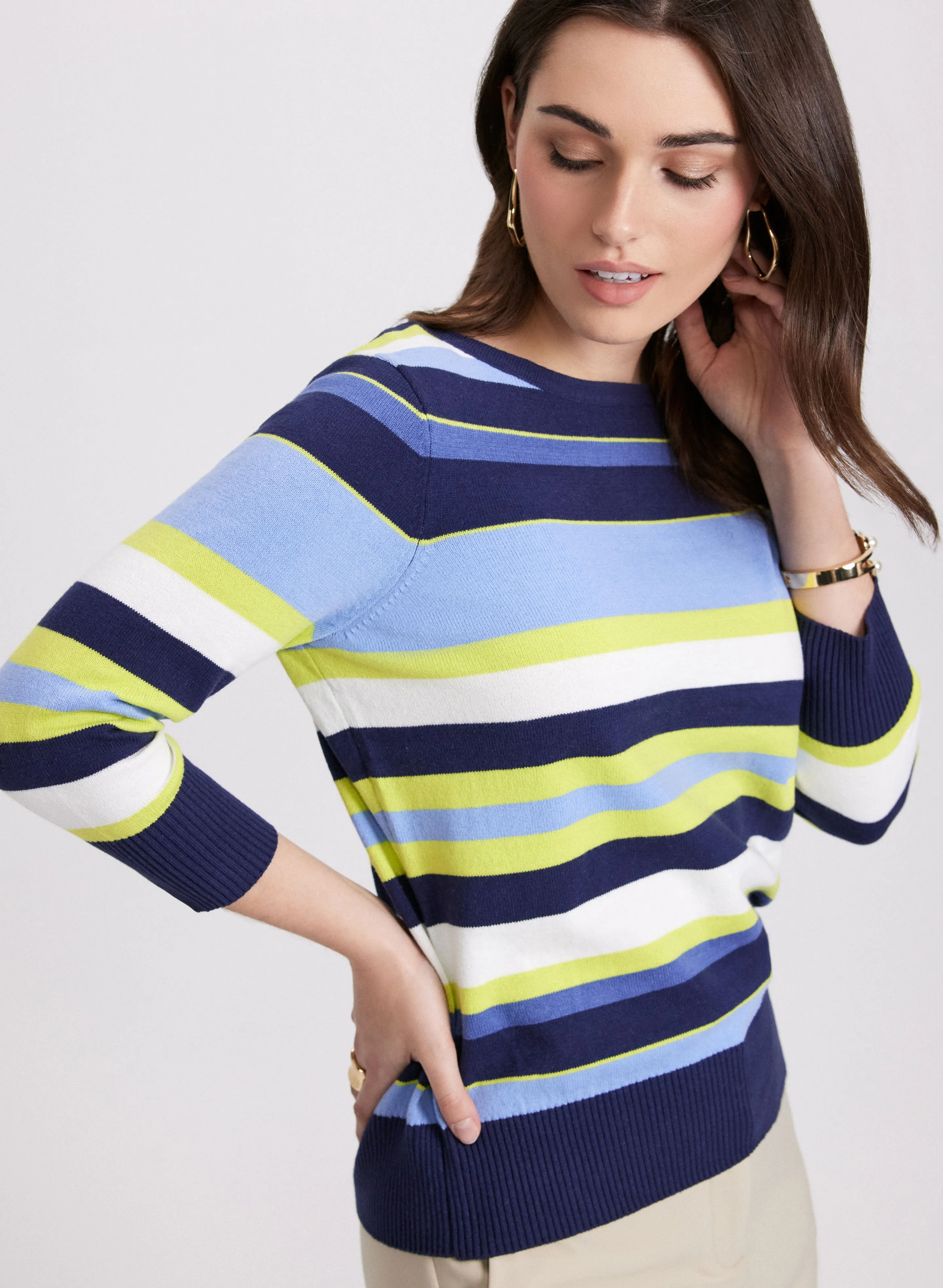 Laura Mixed Stripe Sweater Laura Mixed Stripe Sweater - Image 1