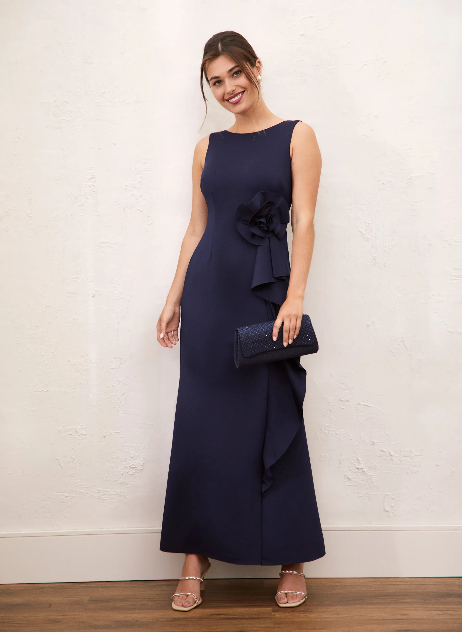 Laura Rosette Detail Flounce Dress Laura Rosette Detail Flounce Dress - Image 1
