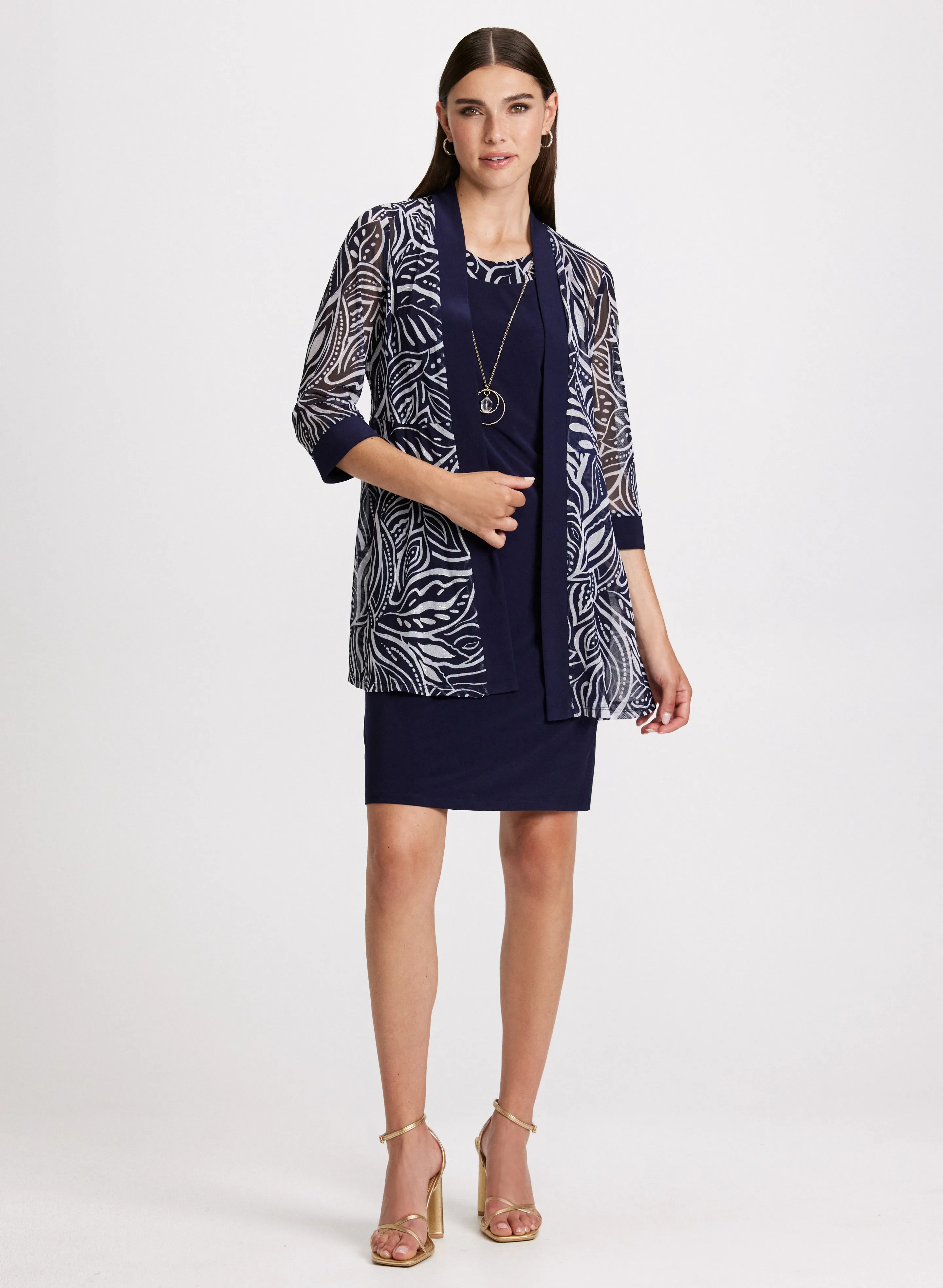 Laura Mesh Jacket, Dress & Necklace Set Laura Mesh Jacket, Dress & Necklace Set - Image 1