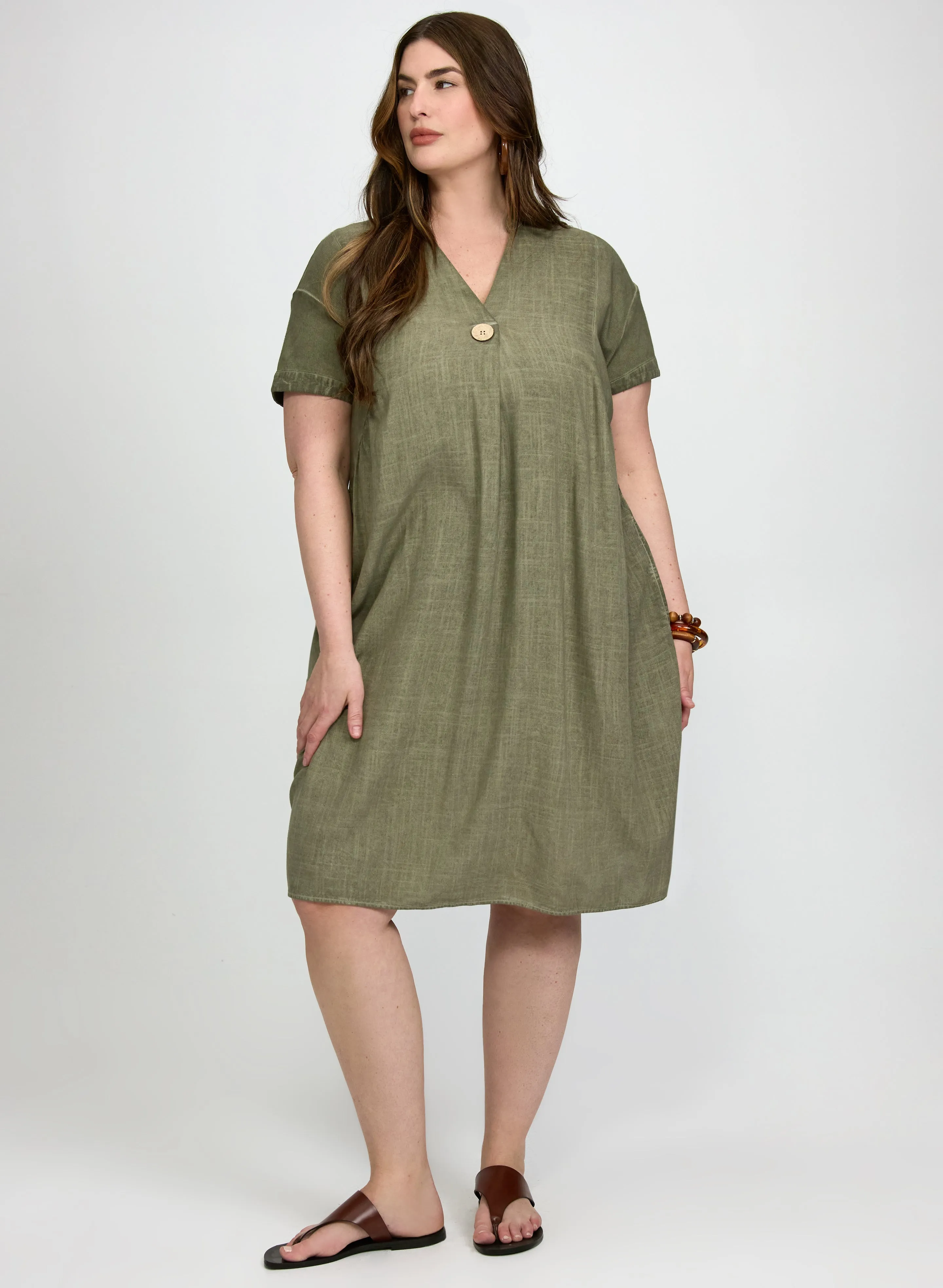 Laura Linen-Blend Pocket Dress Laura Linen-Blend Pocket Dress - Image 1