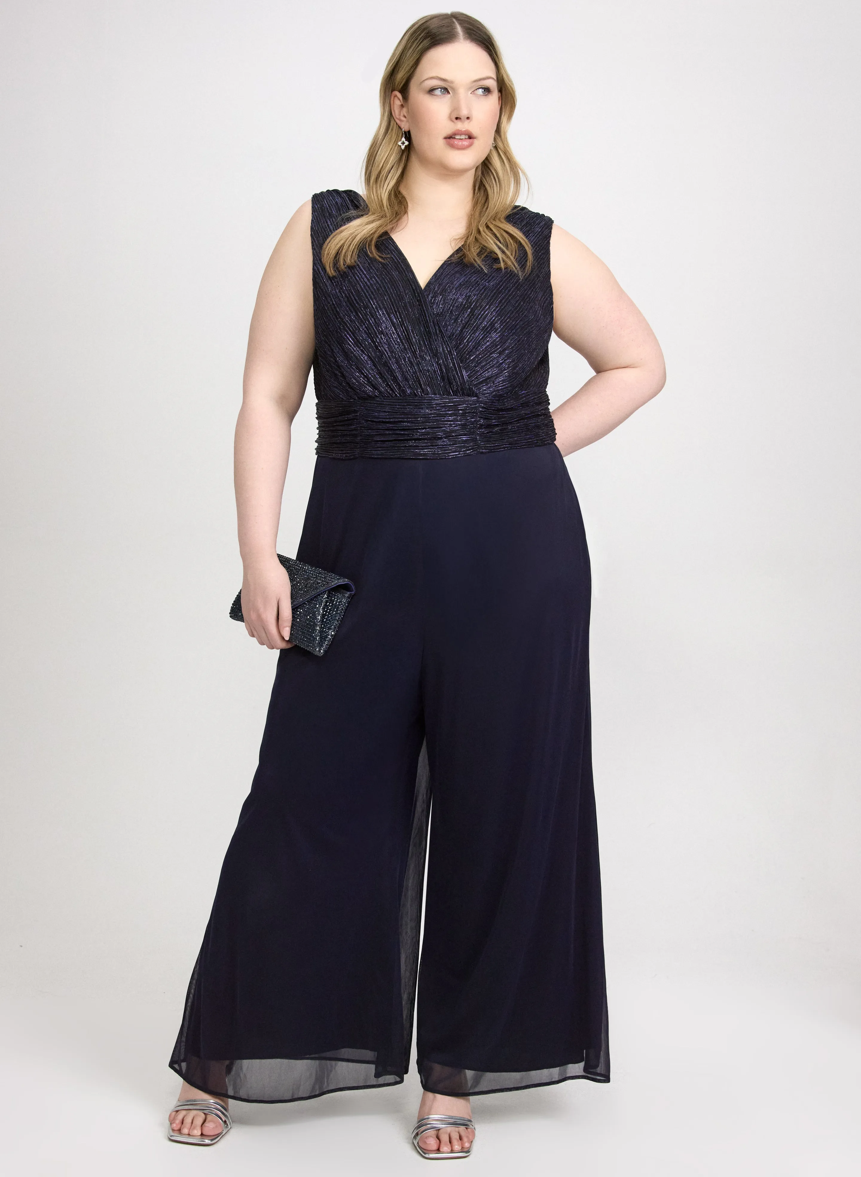 Laura Metallic Wide-Leg Jumpsuit Laura Metallic Wide-Leg Jumpsuit - Image 1