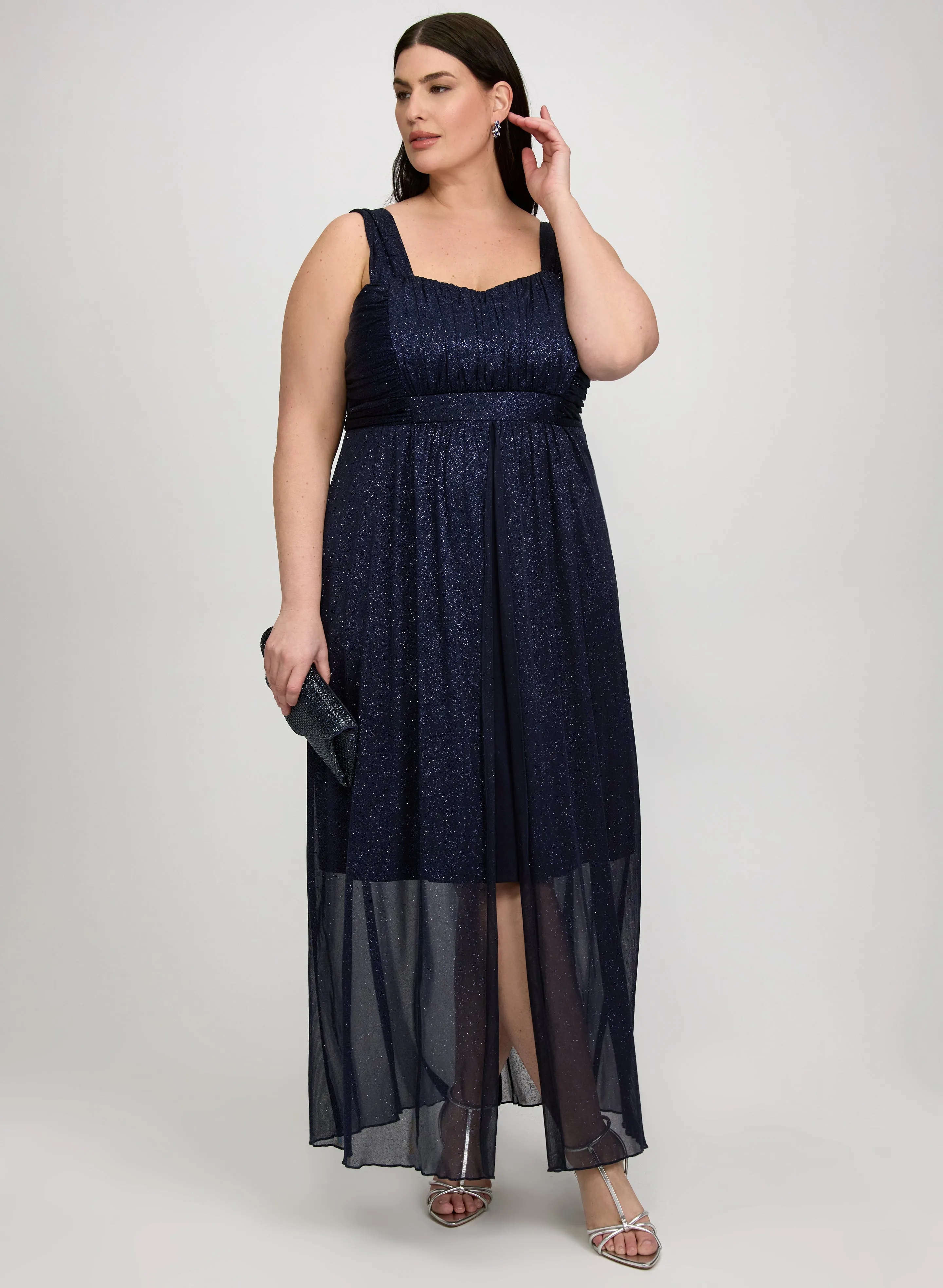 Laura Glitter Overlay Dress Laura Glitter Overlay Dress - Image 1