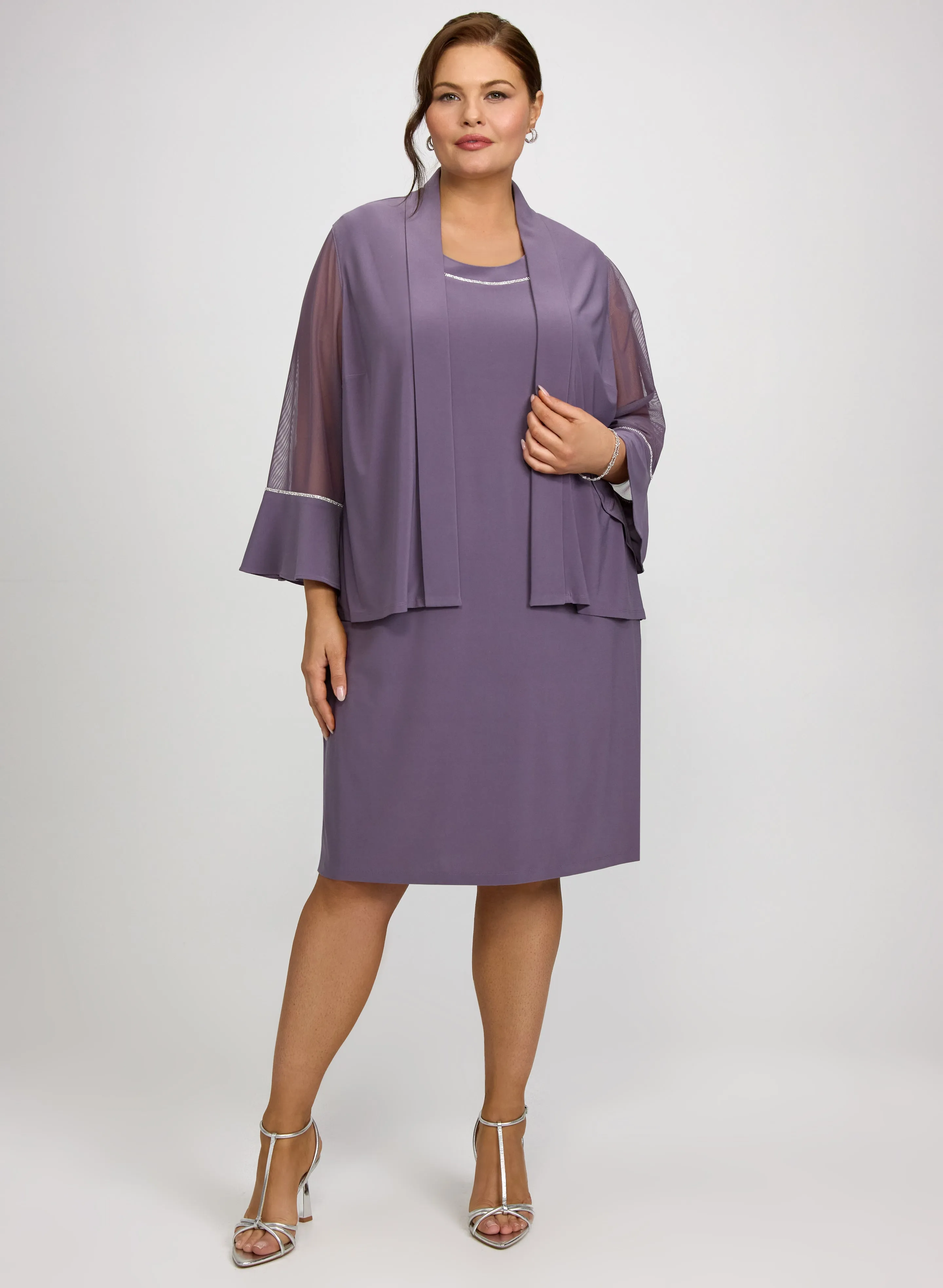 Laura Rhinestone Embellished Jacket & Dress Set Laura Rhinestone Embellished Jacket & Dress Set - Image 1
