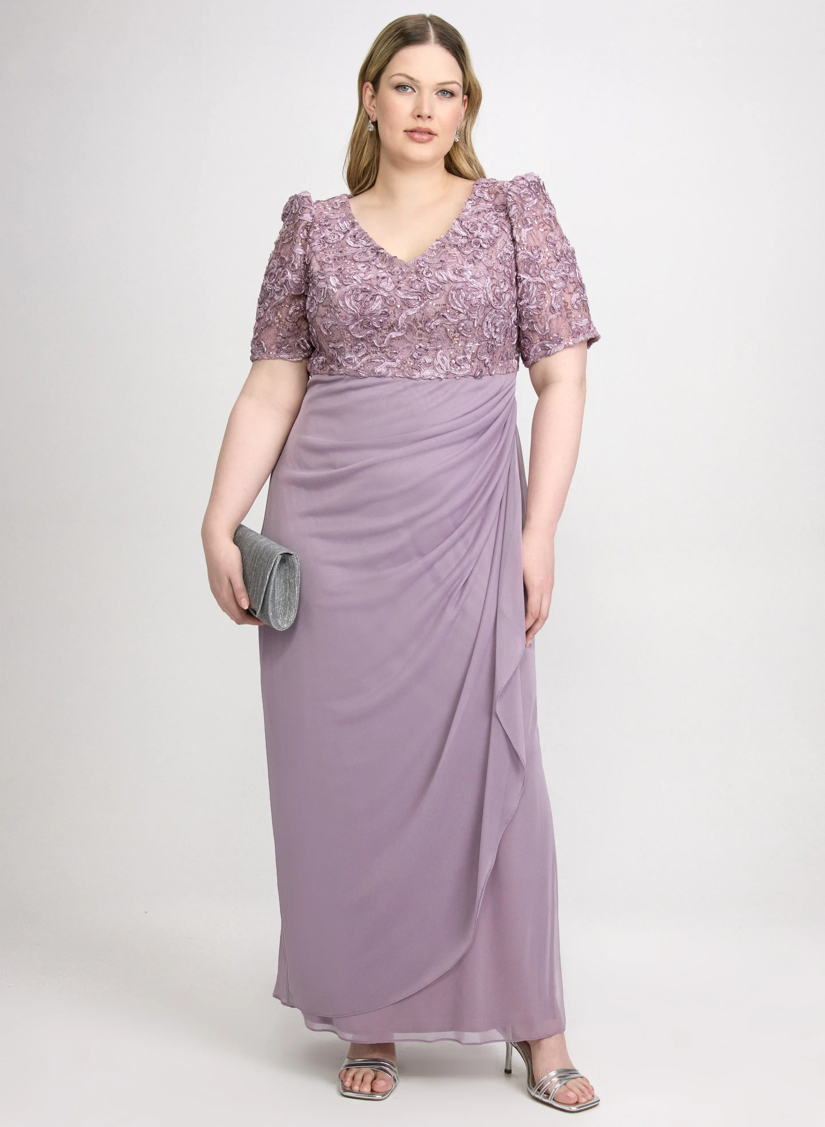 Laura Sequined Lace Bodice Dress Laura Sequined Lace Bodice Dress - Image 1